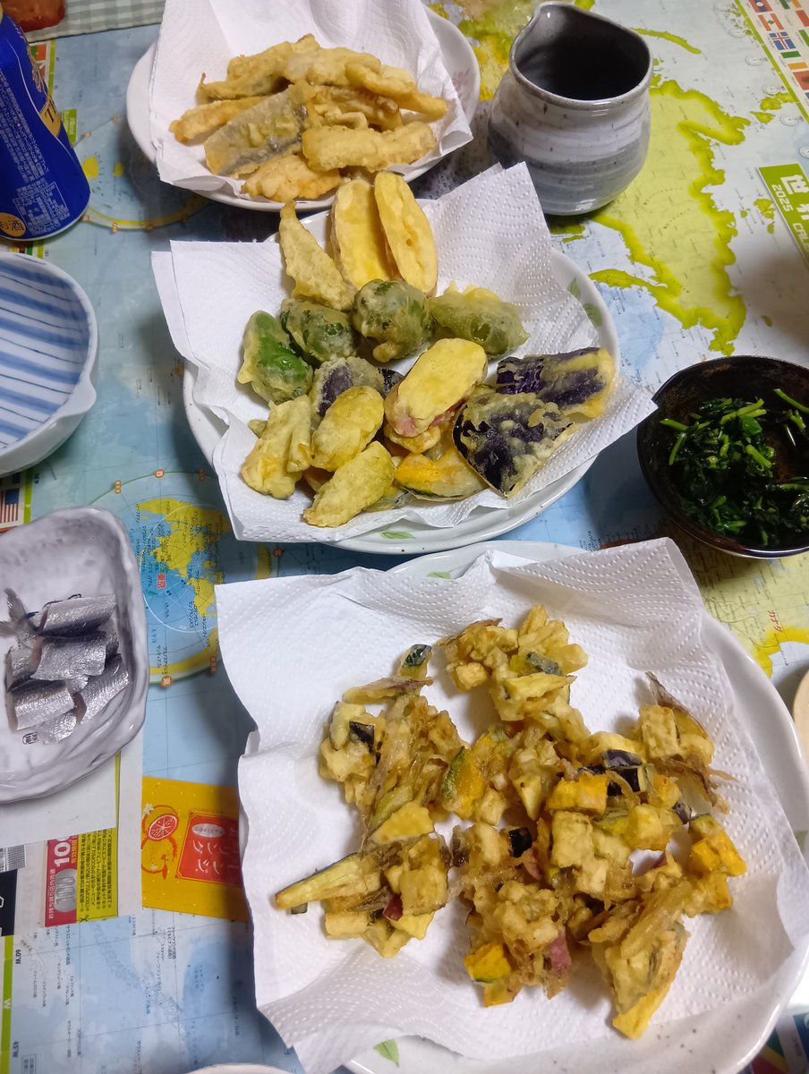 根性で揚げた。タチウオが私を呼んだのです。夏の天ぷらは絶品！