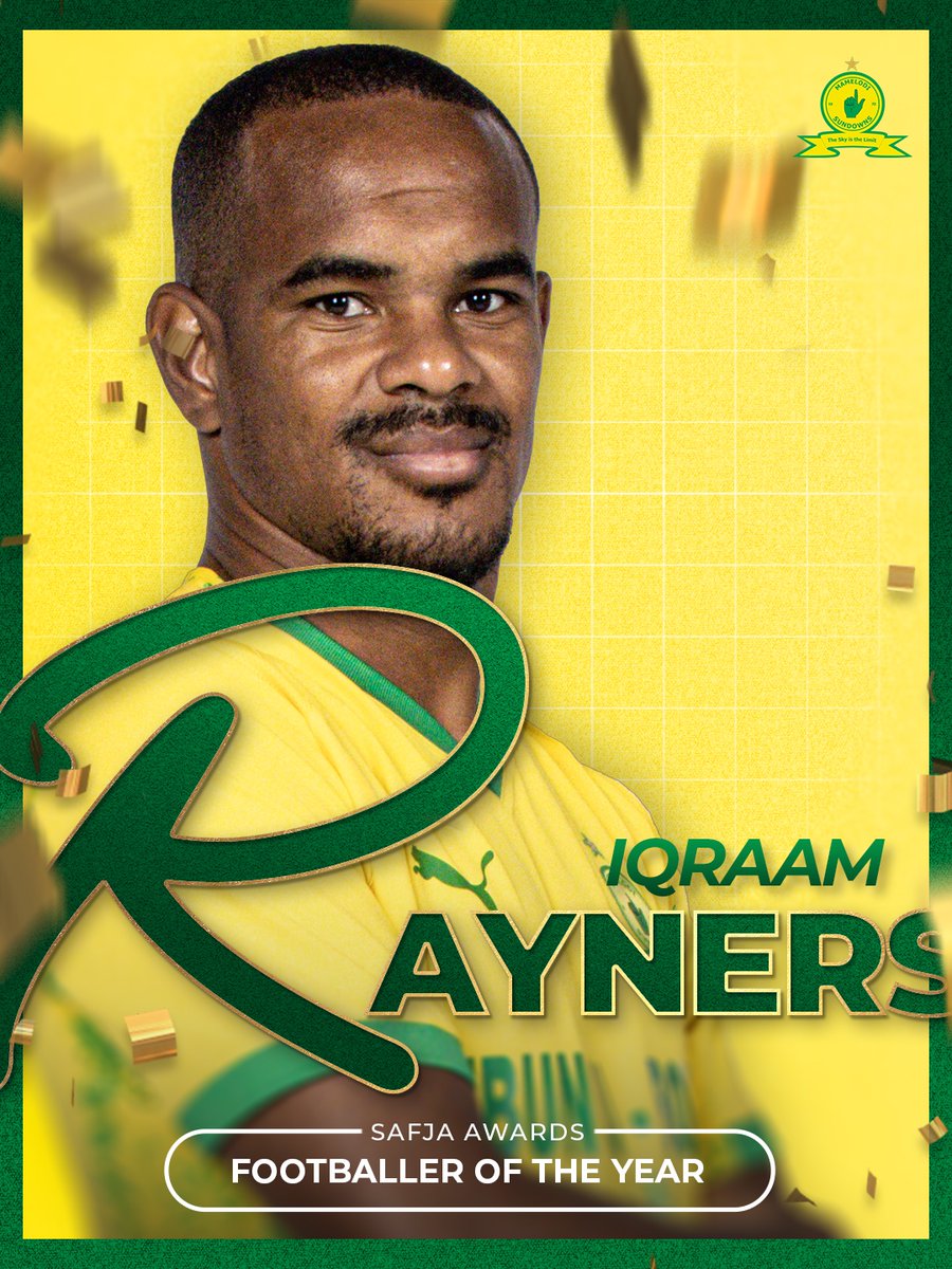 🏆 𝗙𝗢𝗢𝗧𝗕𝗔𝗟𝗟𝗘𝗥 𝗢𝗙 𝗧𝗛𝗘 𝗬𝗘𝗔𝗥 🏆

Iqraam Rayners claims the ultimate honour after an incredible season! 🔥

A brilliant achievement and fully deserved. 

Congratulations, Iqraam! 🙌

#Sundowns #SafjaAwards25