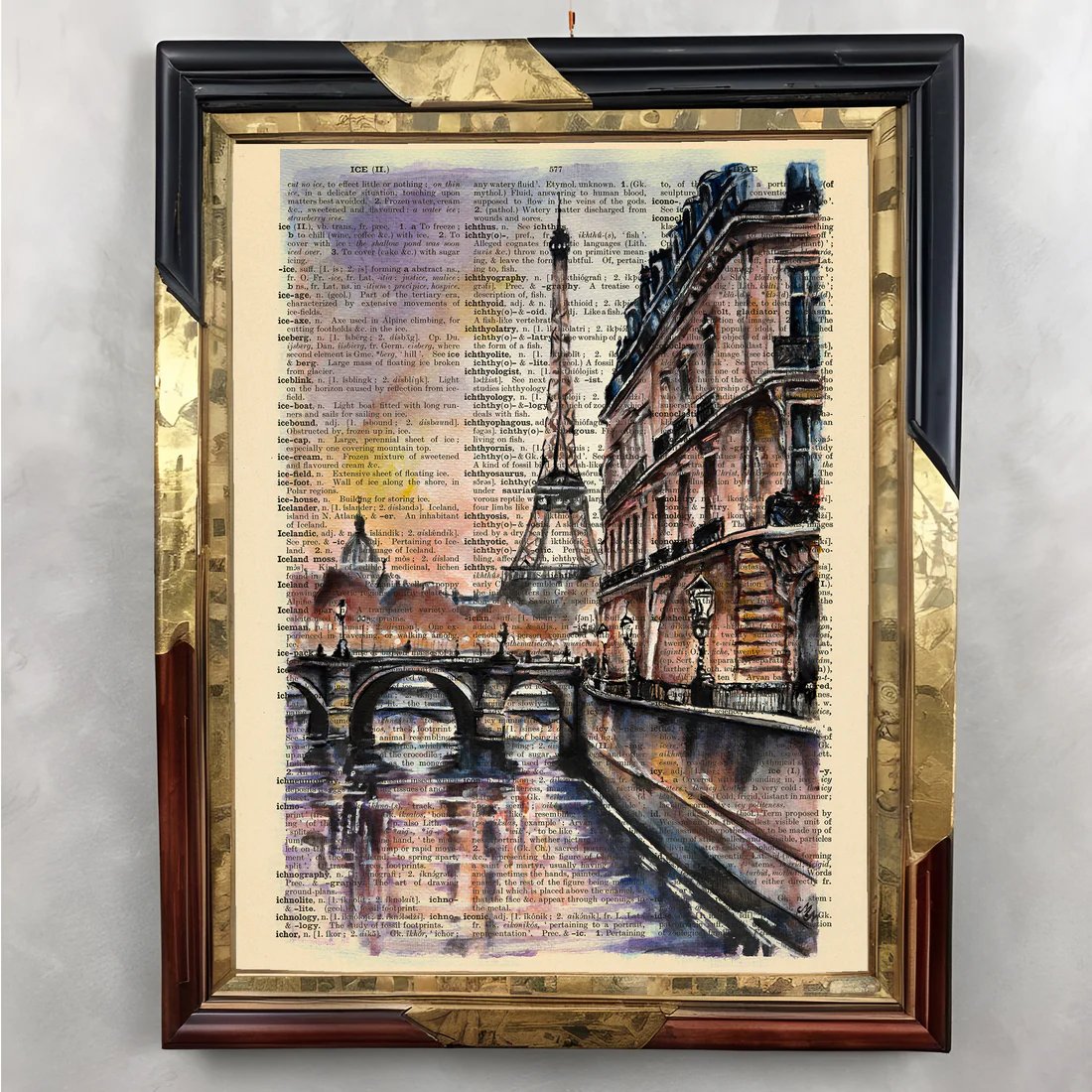 A Look at #Paris - Limited Edition #Art #Print on Original Dictionary Page by artist <a href="/MistyLady4/">Misty Lady</a> 
Now #freeshipping and 25% off #sale #discount! 
Find more perfect #gift! artcursor.com/products/a-loo…