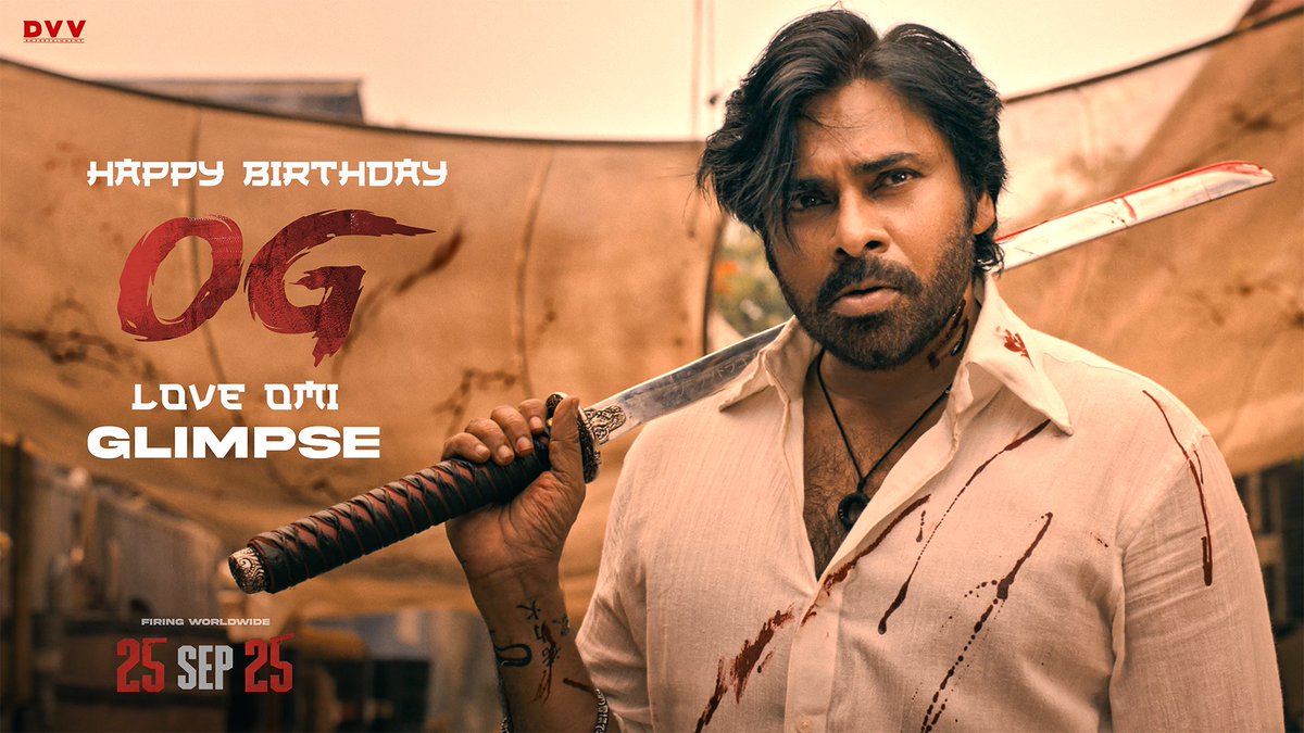 Not just a birthday… it’s a warning bell! 🔥
The storm of #OG is getting closer ❤️‍🔥
Watch the other side ➡️ youtu.be/WepSY1rgoys

#TheyCallHimOG | In theatres Sept 25th, 2025.
#HBDPawanKalyan