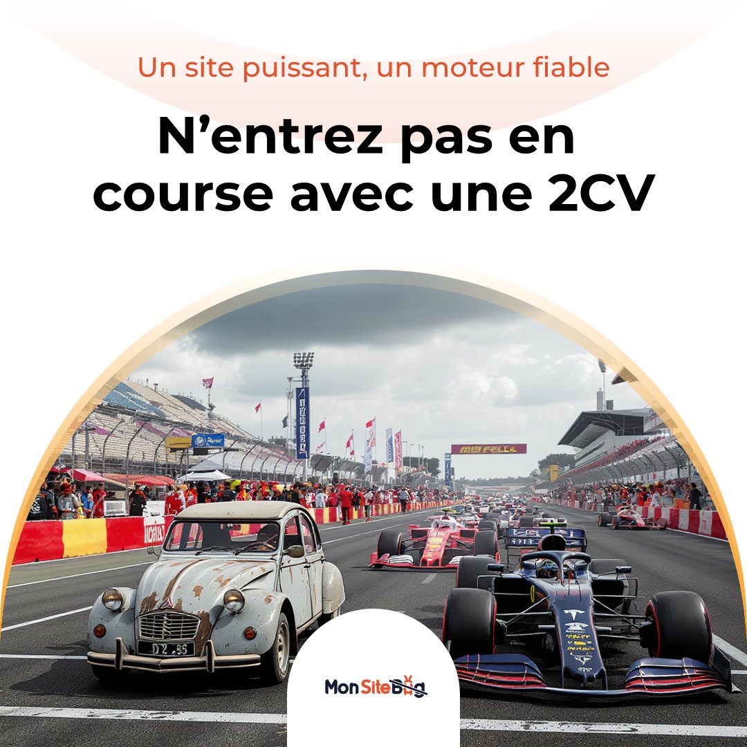 YoussTech's tweet photo. 🚗 Sur la ligne de départ d’une course : Ferrari, Tesla… et vous en 2CV.

Avec 500 Go de disque mais sans puissance, vous êtes hors-jeu.

👉 L’hébergement, ce n’est pas la taille du coffre, c’est le moteur : CPU, RAM, vitesse, sécurité, fiabilité.
#web #hebergement #monsitebug https://t.co/mEenf3zBhN