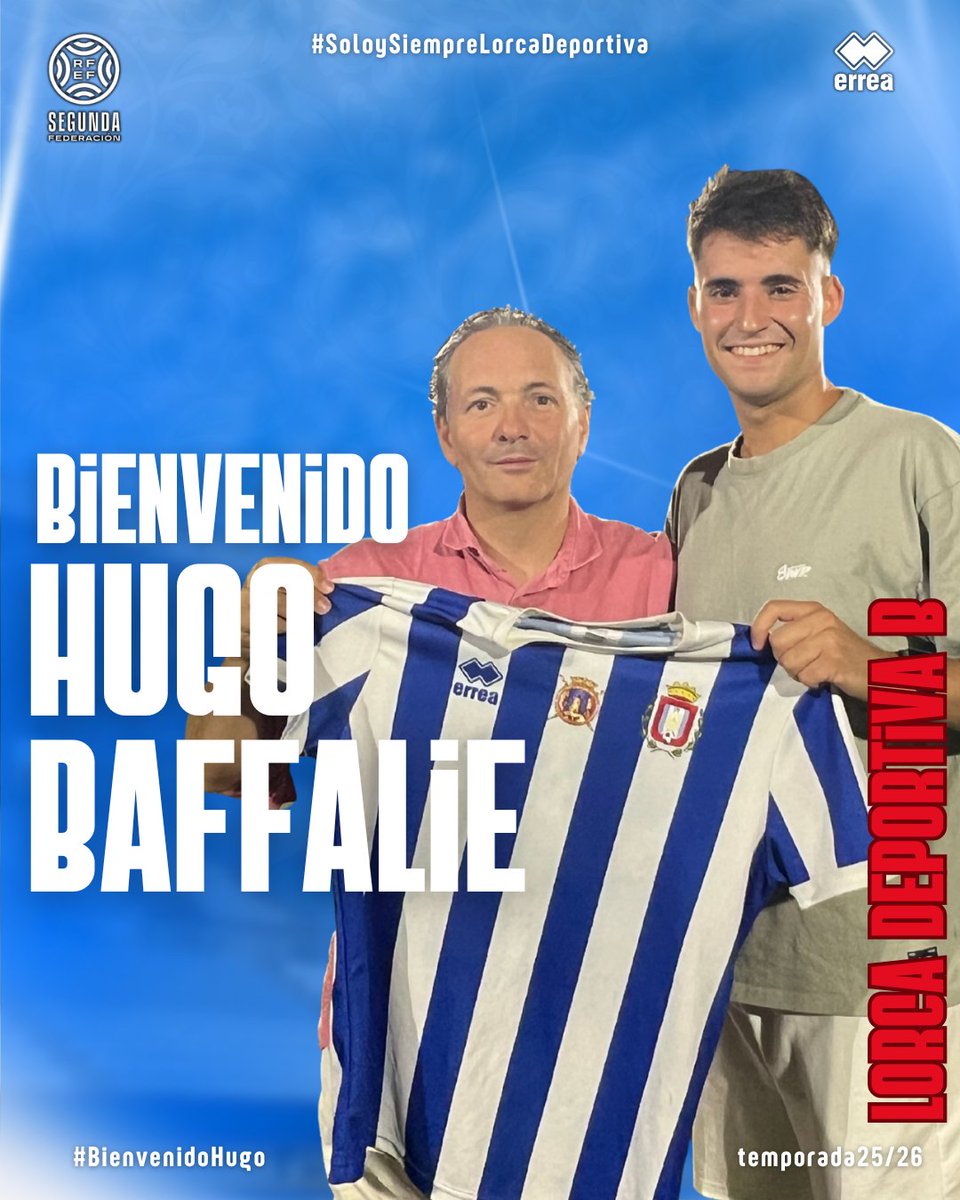 📣 FICHAJE
⚽ FILIAL

Hugo Baffalie, nuevo jugador del Lorca Deportiva B
lorcadeportiva.es/hugo-baffalie-…

👉 El lateral derecho lorquino, con nacionalidad francesa, proviene del Olímpico de Totana con el que ha jugado los cuatro años que lleva en categoría senior,  consiguiendo el