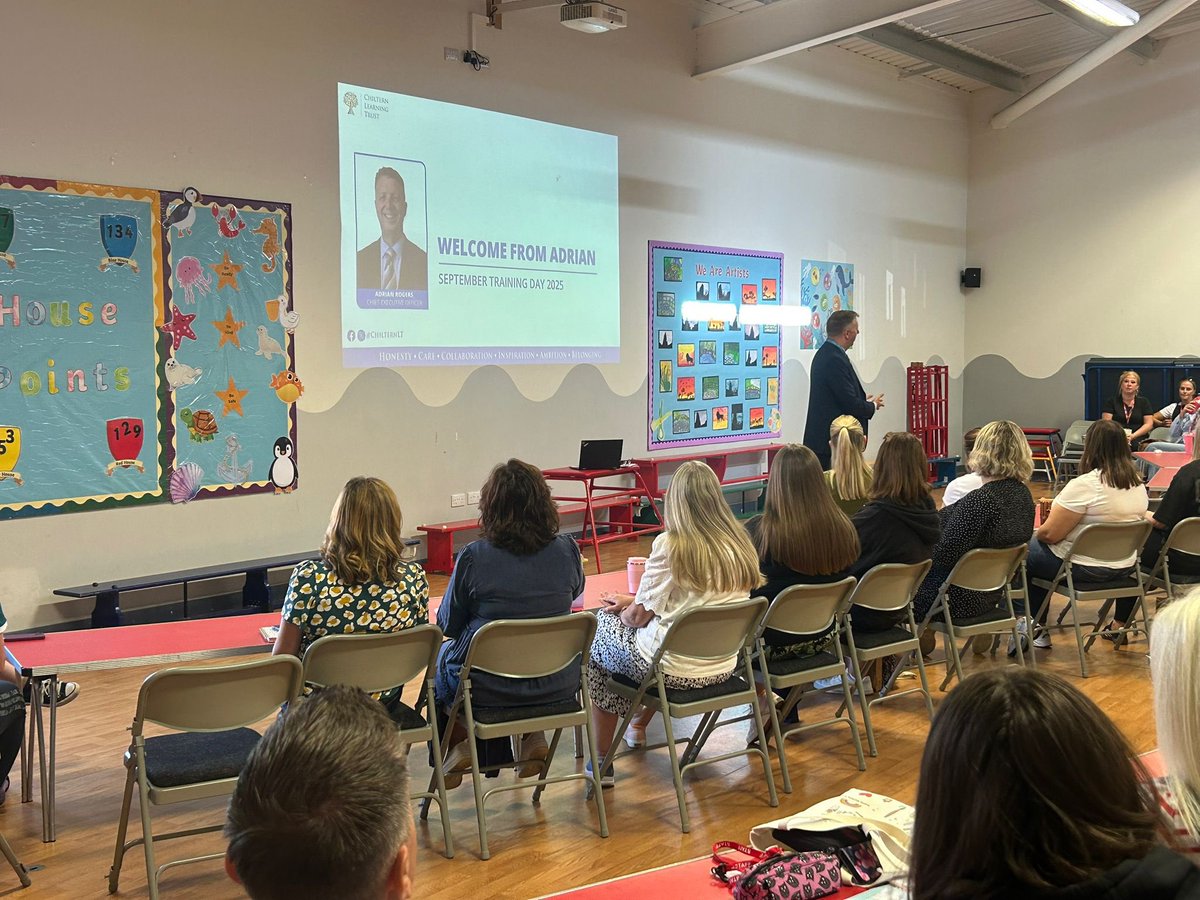Our staff are back to school and ready for a great year! Thank you to our CEO <a href="/AJRAllModCons/">Adrian Rogers</a> <a href="/ChilternLT/">Chiltern Learning Trust | Bedfordshire & Luton</a> for the warm welcome. we’re excited for the year ahead! 🌟