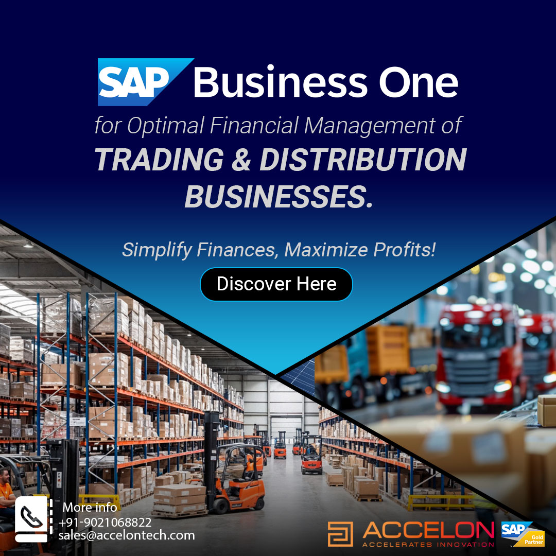 accelon's tweet image. Tired of complex financial tracking in Trading & Distribution?
✨ SAP Business One simplifies it all:
📊 Real-time financial reporting
🧾 Automated invoicing & payments
📈 Cost & profitability analysis — all from one platform!
✅ Manage cash flow, track revenue, and optimize…