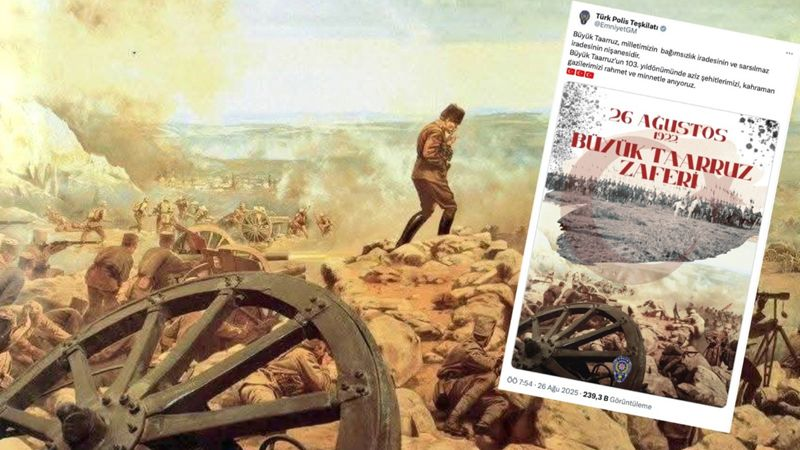 HurriyetiHaber's tweet image. #SONDAKİKA #Emniyet #AtatuerkKırmızıCizgimizdir #atatürk #30agustos 
🟤Emniyet'in 'Atatürksüz 30 Ağustos' paylaşımının faturası kesildi!

▪️Emniyet Genel Müdürlüğü’nün 30 Ağustos Zafer Bayramı kutlamaları kapsamında 26 Ağustos’ta paylaştığı Büyük Taarruz fotoğrafından Mustafa