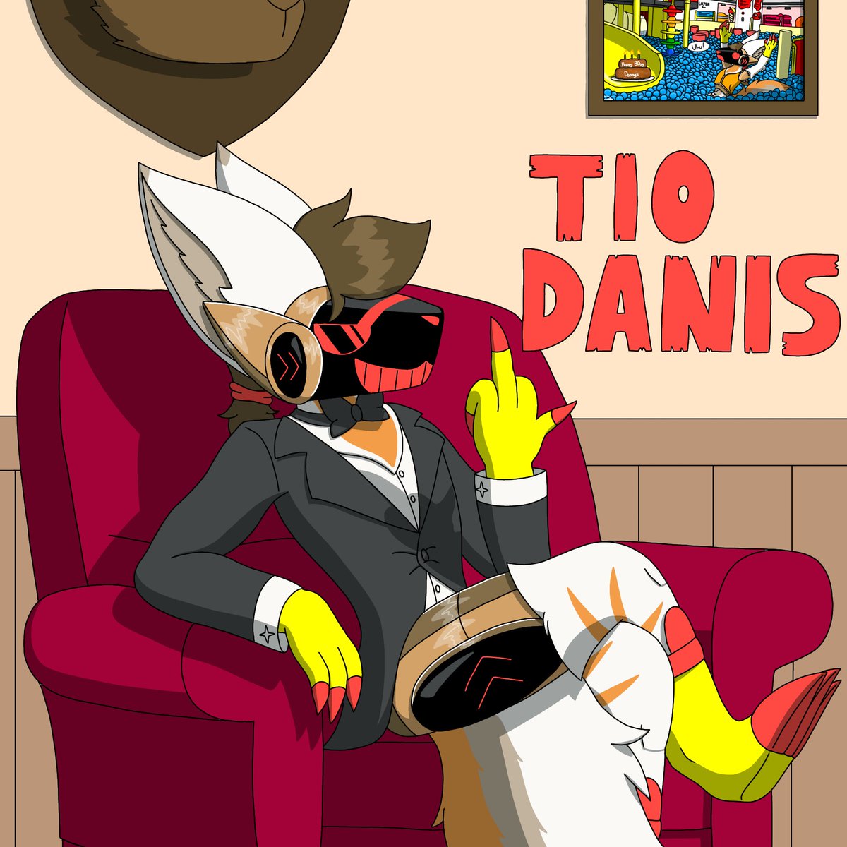 (7) ...E também tem o tio delas, meu irmão mais novo, o exibido da família...
#furry #furryart #protogen #gravityfalls #digitalart #art