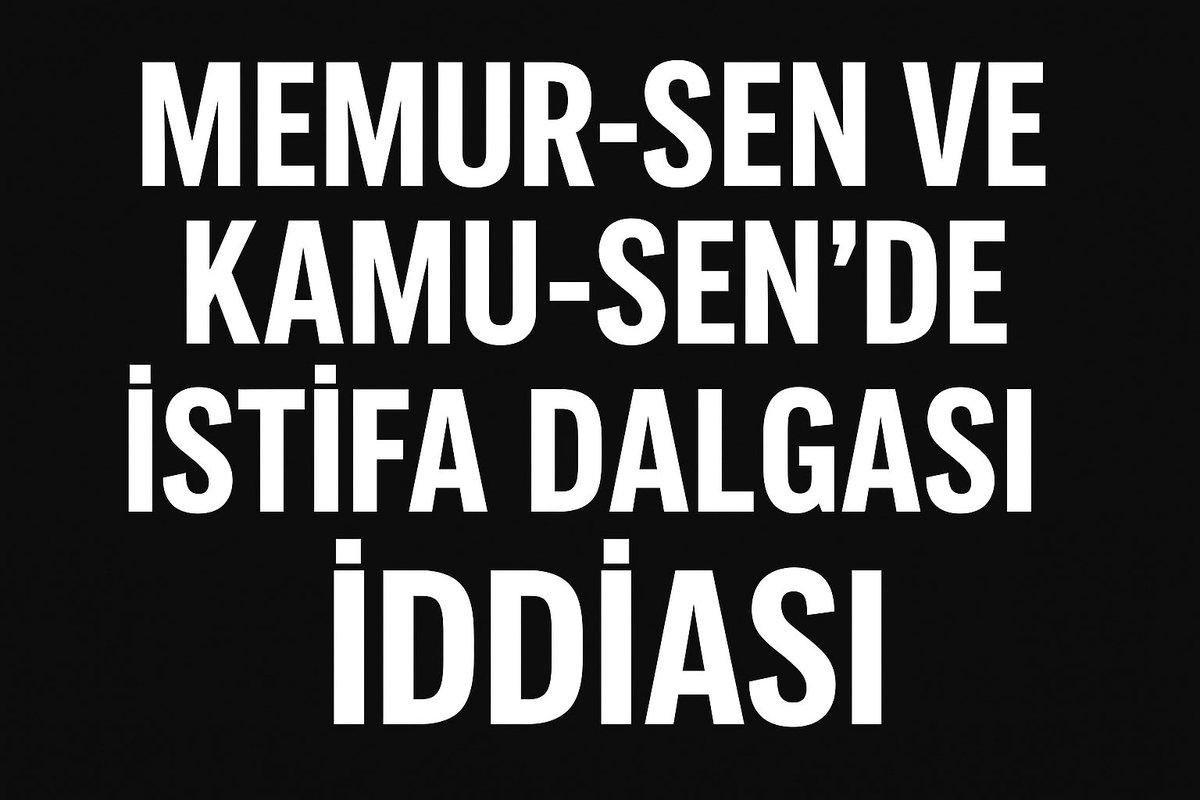 🔴#SONDAKİKA Memur-Sen ve Kamu-Sen’de istifa dalgası iddiası!

➖Hakem Kurulu süreci sonrası sendikalara yönelik tepkiler büyüyor. Son bir haftada Memur-Sen ve Kamu-Sen’den toplamda 30 bin kişinin istifa ettiği öne sürüldü. İstifaların özellikle toplu sözleşme sürecinde yaşanan