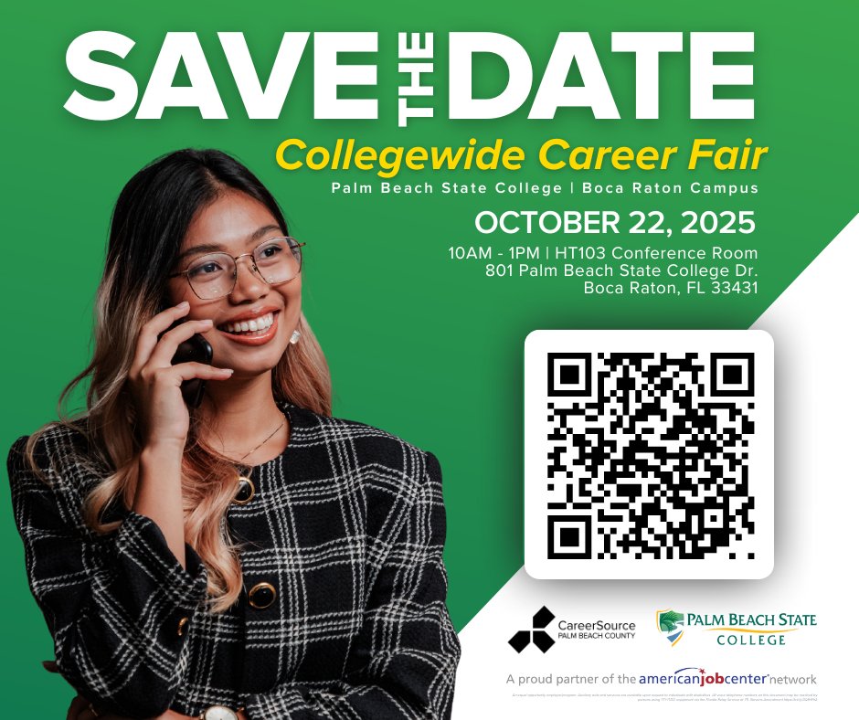 🗓️SAVE THE DATE! Whether you’re just starting out, changing careers, or looking to advance, this event is your chance to connect directly with top employers across industries. Register Today &gt; ow.ly/WRlR50WMjue