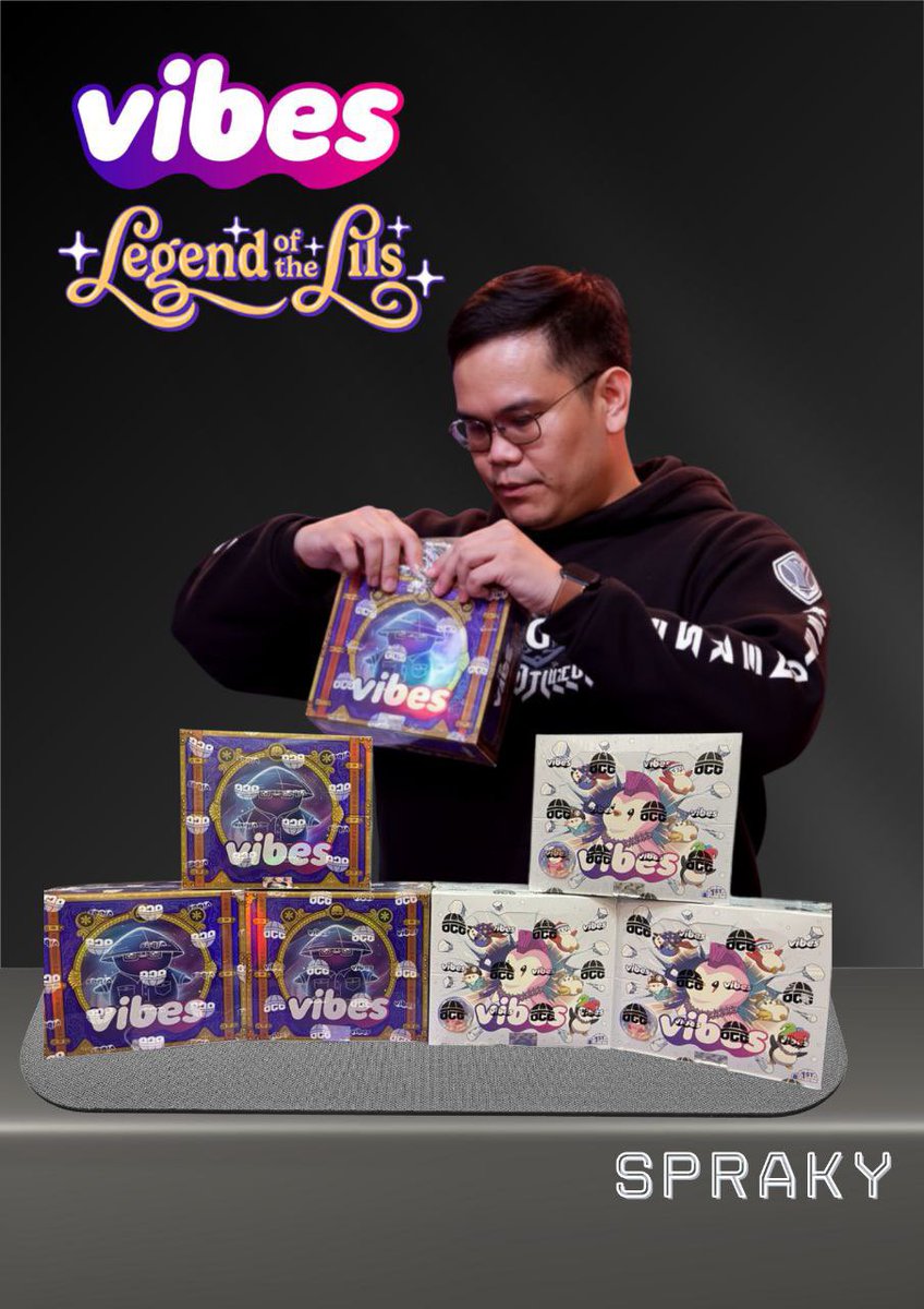 Got my <a href="/vibes_tcg/">Vibes (Pudgy TCG)</a> Legend of Lils booster boxes from <a href="/LootStackPH/">Loot Stack</a>! DM them for orders!