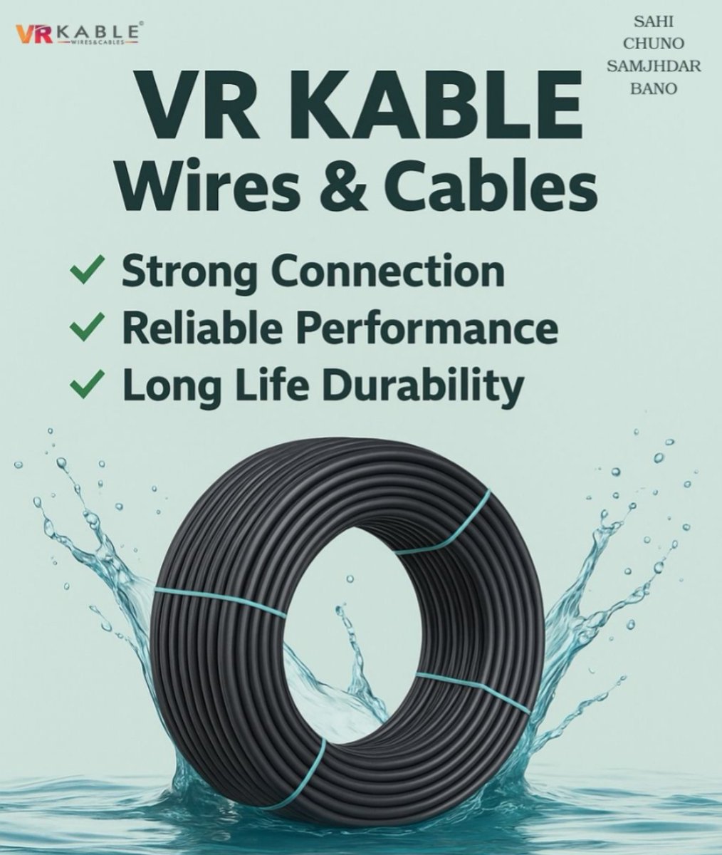 vrkable's tweet image. ⚡🌊 Power that flows even under water! 🌊⚡

Strong | Durable | Safe
👉 VR KABLE Underwater Wires – Designed to perform in toughest water conditions.
💡 Choose VR KABLE – Where Safety Meets Strength!
#VRKable #UnderwaterWire #PowerThatLasts #ElectriciansChoice #SafeConnections