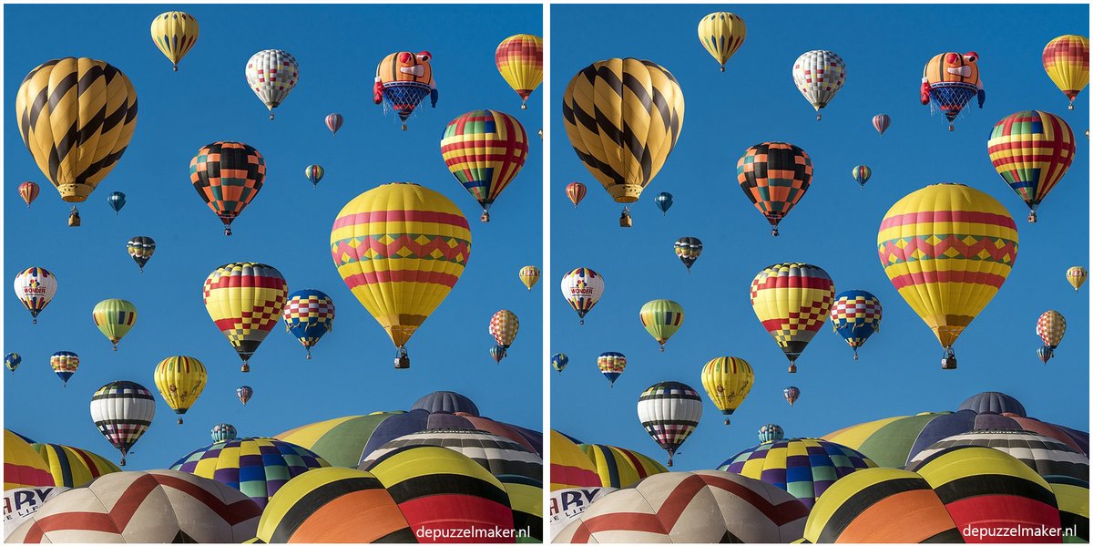 DePuzzelmaker's tweet image. ZOEK HET VERSCHIL

Verklap svp 't antwoord niet, maar like als je 't ziet ❤️

#DePuzzelmaker #puzzel #puzzelen #puzzels #zoekdeverschillen #spotthedifference #zoekhetverschil #luchtballon #vliegen #zweven #Nederland #ballon #lucht #uitje #vaart #gas #mand #varen #luchtballonnen