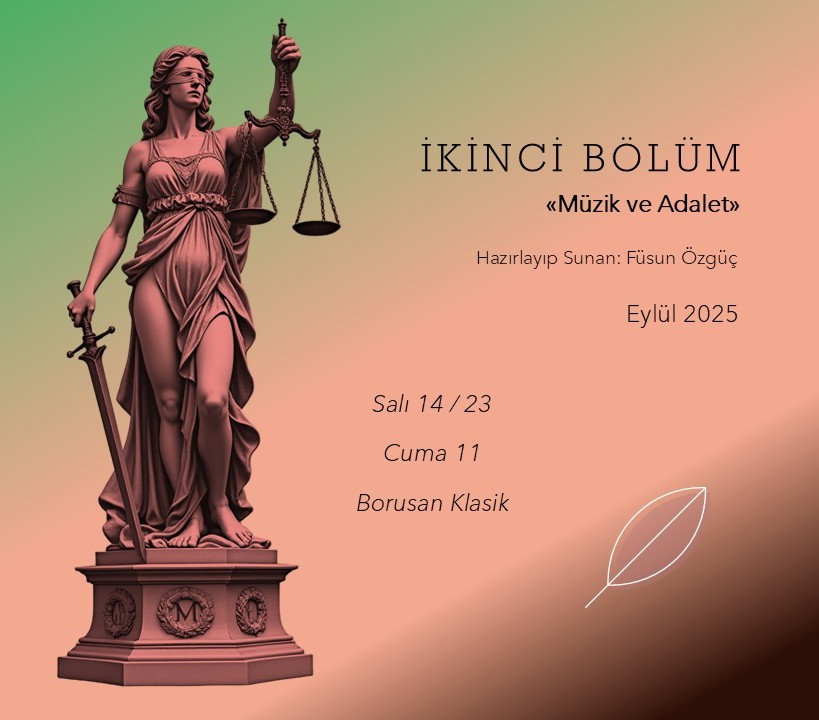 Füsun Özgüç'ün hazırlayıp sunduğu İkinci Bölüm'ü
Salı 14/23
Cuma 11'de dinleyebilirsiniz. 

BORUSAN KLASİK: SESLERİ VE RENKLERİ HİÇ BİTMEYEN RADYO

Borusan Klasik; karnaval.com/borusanklasikd… adresinde, KARNAVAL ve BORUSAN SANAT uygulamalarında…

borusansanat.com/borusanklasik.…
