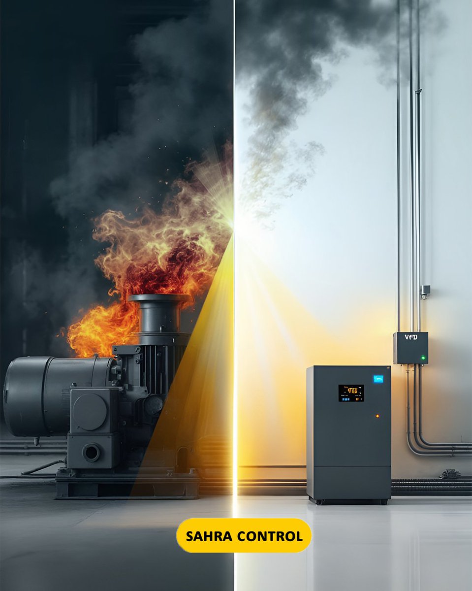 SahraControl's tweet image. تشغيل المحرك بأقصى سرعة = 
حرارة 🔥 + عمر أقل ⚠️ + كهرباء أكثر 💸

الحل ✅ VFD للتحكم بالسرعة حسب الحمل وكفاءة أعلى.

📞 920009204 🌐 sahracontrol.com
-
#صحراء_كنترول #VFD #كفاءة_الطاقة #رؤية_2030 #مشاريع_سعودية