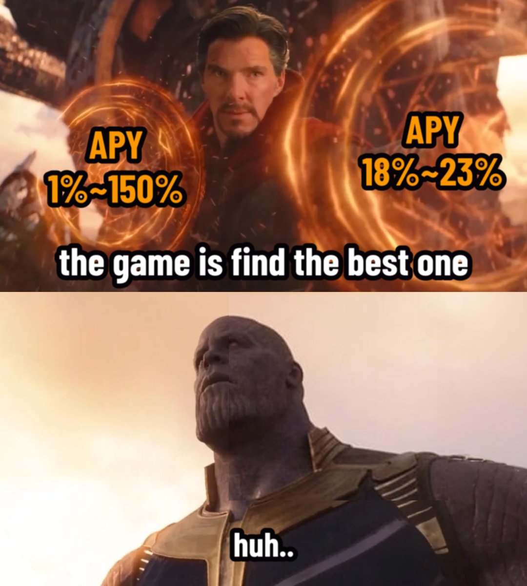 🌞 You wake up, open your portfolio, and the grind begins:

1️⃣ Spot the highest APY
2️⃣ Ask why it’s high
3️⃣ Watch for hidden rules
4️⃣ Keep deposits from killing APY
5️⃣ Double-check safety
6️⃣ Confirm everything, then adjust positions
7️⃣ Repeat tomorrow

Manual DeFi is survival,