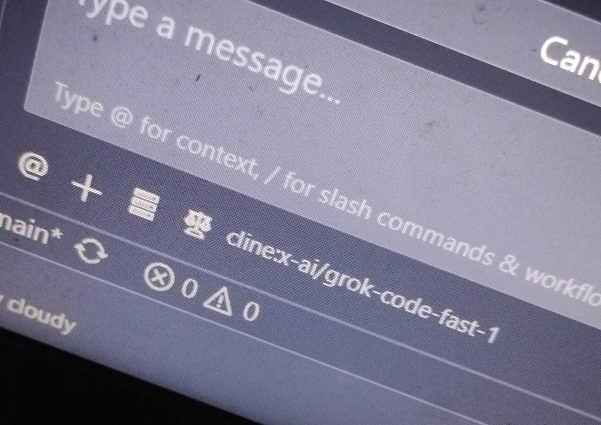 sahilkhude_11's tweet image. grok-code-fast-1 with @cline feels like the next step in argentic coding.  #GrokCode