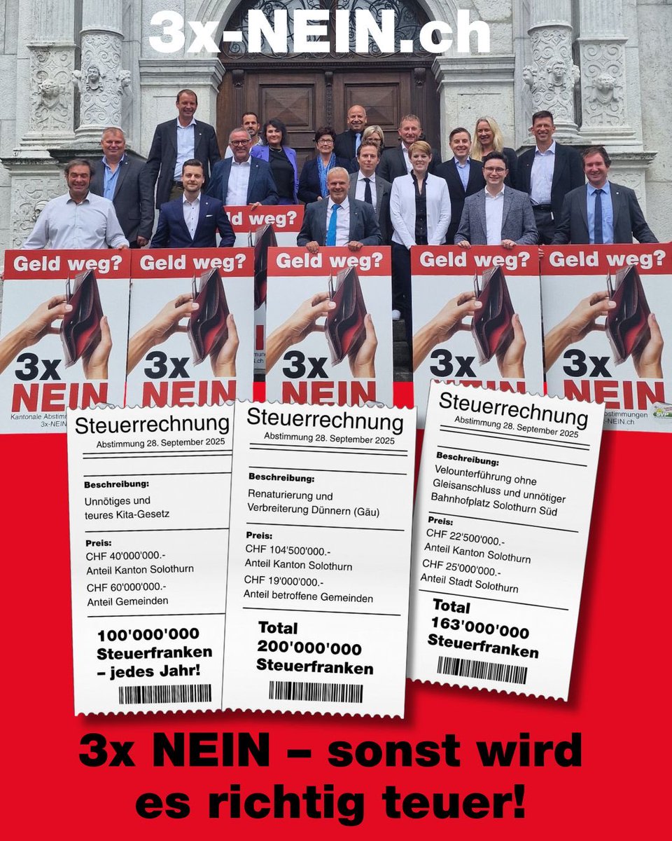 3x Nein zu Steuererhöhungen!