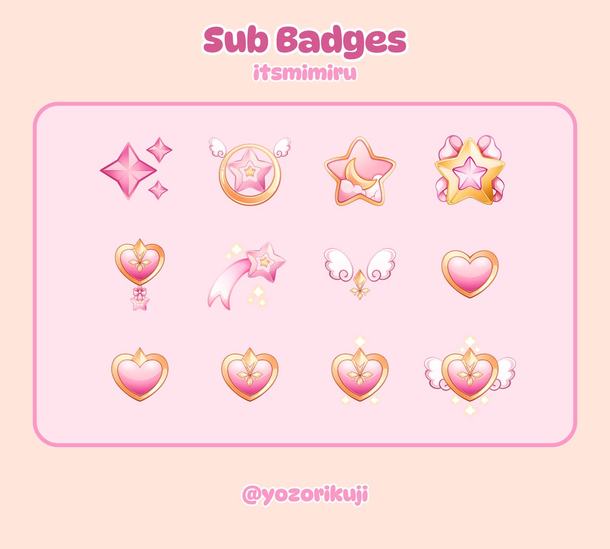 Sub &amp; Bit Badges for <a href="/itsmimiruu/">mimiru 💫💖 | 1.0 debut sept 2nd</a> 💫💖
Thank you for all your trust in my work! Have a lovely debut!!
#VGenComm #SubBadges #CustomSubBadges #BitBadges #CustomBitBadges