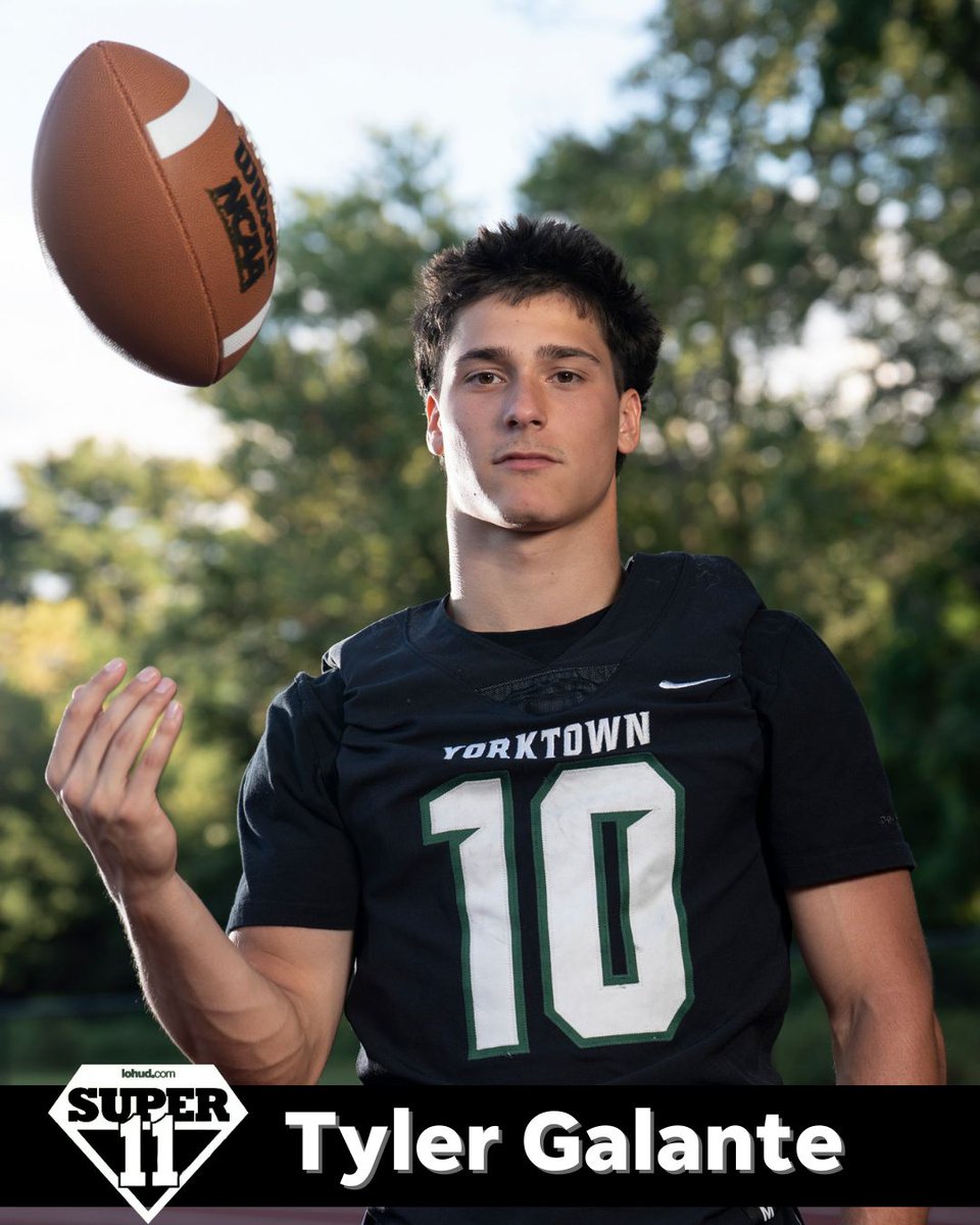 #10 Tyler Galante, Sr., WR/RB/DB, Yorktown, is a record-setter with sure hands and shifty feet who's usually two steps ahead of the defense: bit.ly/4oXsPNd
📸: John Meore
📹️: Peter Carr 
✍: Mike Dougherty 
#lohudSuper11