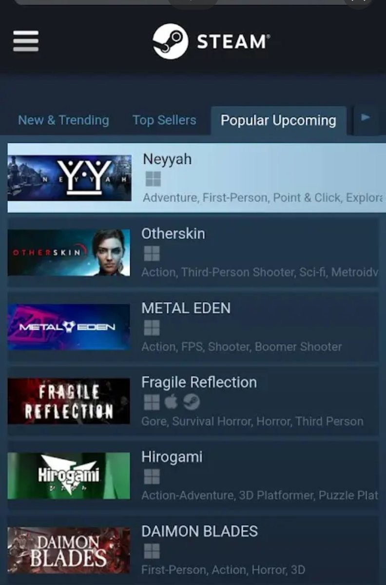 🚀 Neyyah launches on Steam in just a few hours – and it’s already #1 on the Popular Upcoming charts!

🔮 A Myst-like first-person adventure, handcrafted with Visionaire Studio.
✨ 7 years in the making – now it’s finally here!

👉 Wishlist &amp; play soon: 
store.steampowered.com/app/1289720/Ne…