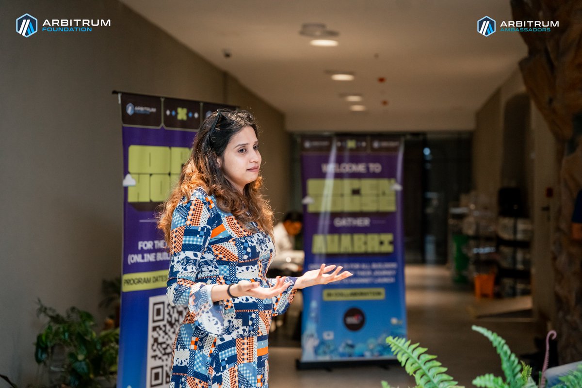 Etharv 🪐 (@etharvv) on Twitter photo > Overview of the event
The event was hosted by <a href="/AniketRaikar06/">Aniket Raikar</a> & me, thanks to <a href="/weareWeb3Mumbai/">Web3 Mumbai</a> for being the community partners.
👩💻 Sessions by <a href="/aditichoprax/">Aditi | Arbitrum</a>
> Initially, she provided an introduction to the Arbitrum ecosystem and delivered a technical breakdown of the > Overview of the event
The event was hosted by <a href="/AniketRaikar06/">Aniket Raikar</a> & me, thanks to <a href="/weareWeb3Mumbai/">Web3 Mumbai</a> for being the community partners.
👩💻 Sessions by <a href="/aditichoprax/">Aditi | Arbitrum</a>
> Initially, she provided an introduction to the Arbitrum ecosystem and delivered a technical breakdown of the
