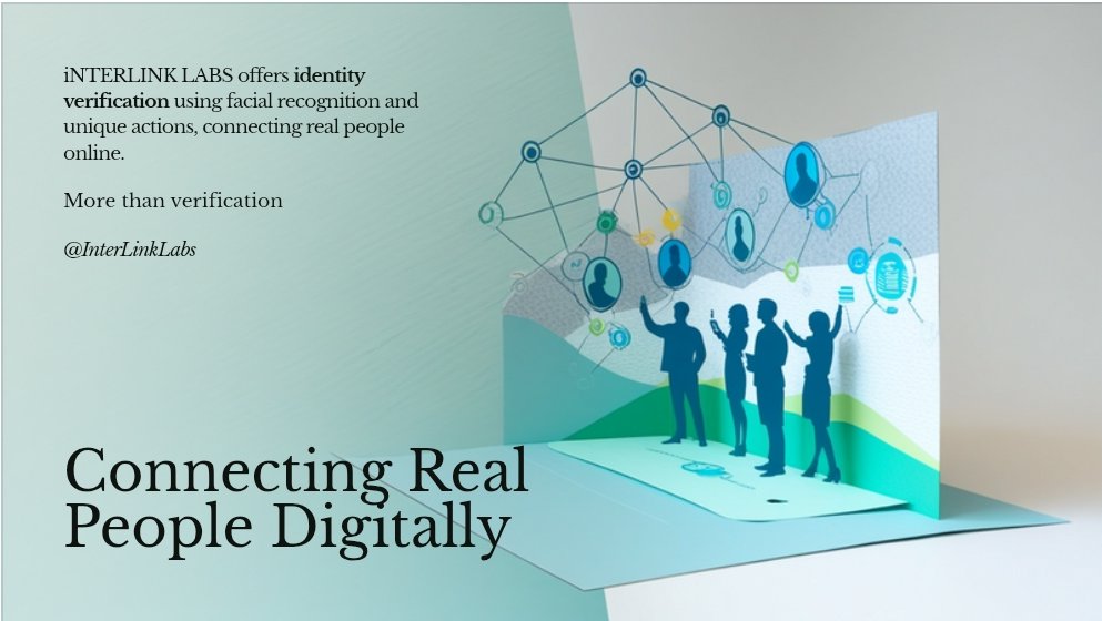 FUTUREINTERLINK's tweet image. INTERLINK LABS is more than just identity verification. InterLink has created a way to verify a person&apos;s identity through facial recognition and unique actions. Using this technology, we connect real people in the digital world. #InterLinkID #Web3