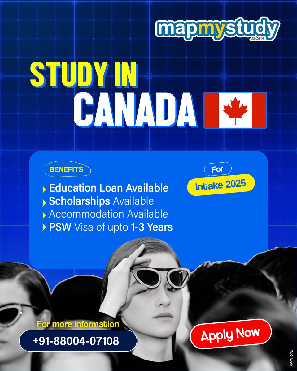 mapmystudy50044's tweet image. Study in CANADA | Intake 2025

World-class education, scholarships*, loans, accommodation &amp;amp; PSW visa (1-3 yrs).
📞 +91-88004-07108

🎯 Seats filling fast |  Apply Now 👉
#StudyInCanada #StudyAbroad #MapMyStudy