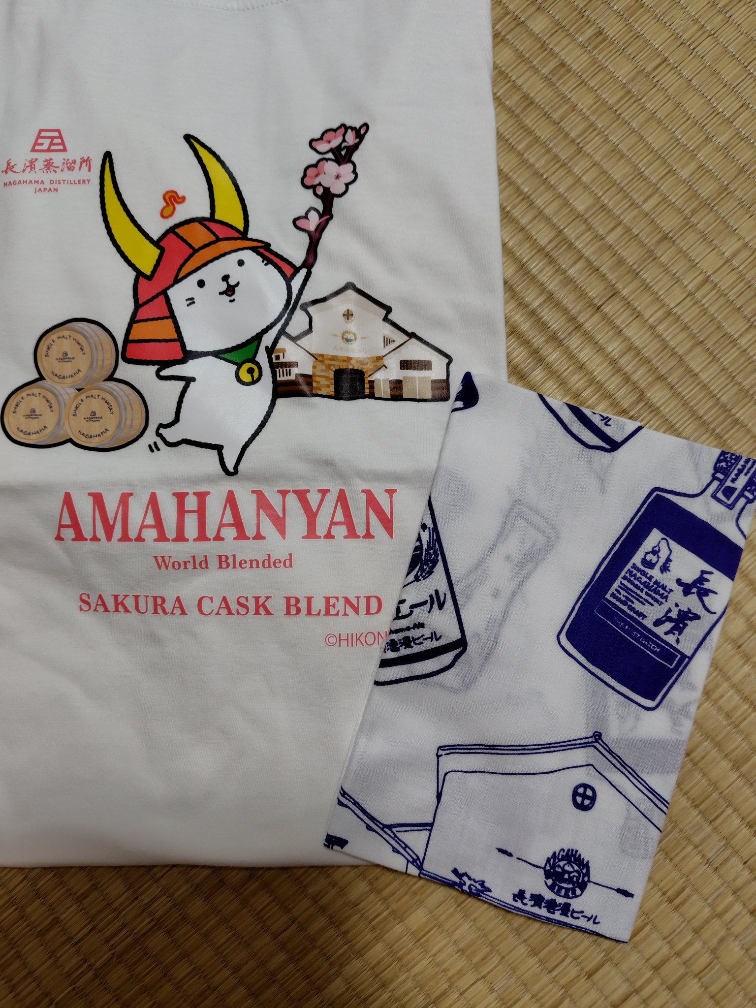 アマハニャン(長濱蒸溜所✖️ひこにゃん)ウイスキー(✖️2本) ウイスキーにひこにゃん 長濱蒸溜所とコラボ「アマハニャン 桜