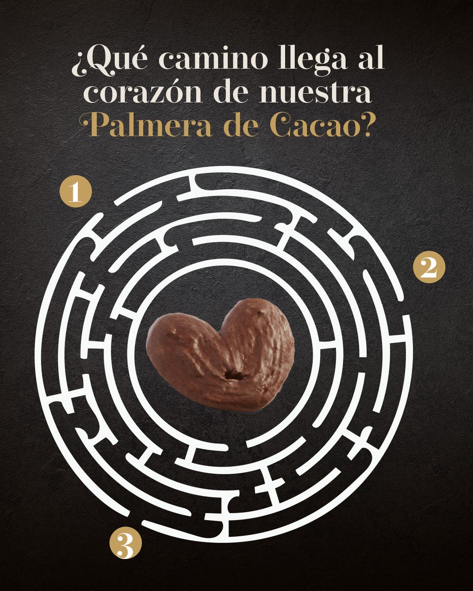 ¿Serás capaz de llegar al corazón de nuestra palmera de cacao #HermanosJuan? 👀 ¡Gana LOTE DE PRODUCTOS! 
👉 Síguenos
👉 Dale al 'Me gusta' y comparte
👉 Indica el número del camino correcto
#Sorteo válido hasta el 11/09/2025
Habrá 5 ganadores.
BBLL: bit.ly/3AHkw0S