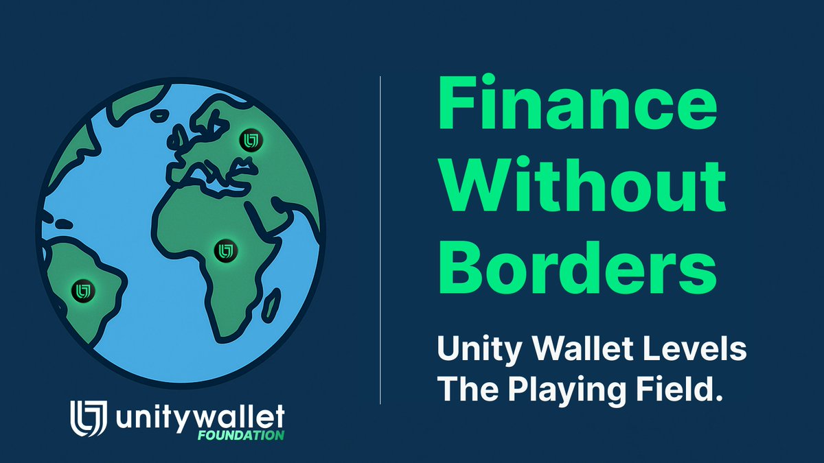 Finance without borders. 🌍

Unity Wallet is leveling the playing field — bringing DeFi access to everyone, everywhere.

Because financial freedom shouldn’t depend on where you live.

#DeFi #FinanceWithoutBorders
