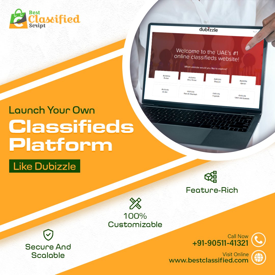 buyclassified's tweet image. 🚀 Ready to launch your own classifieds platform like Dubizzle?
With #BestClassifiedScript, you get:
✅ 100% Customizable Solution
✅ Secure & Scalable Platform
✅ Feature-Rich Design
🌐 Visit: bestclassified.com