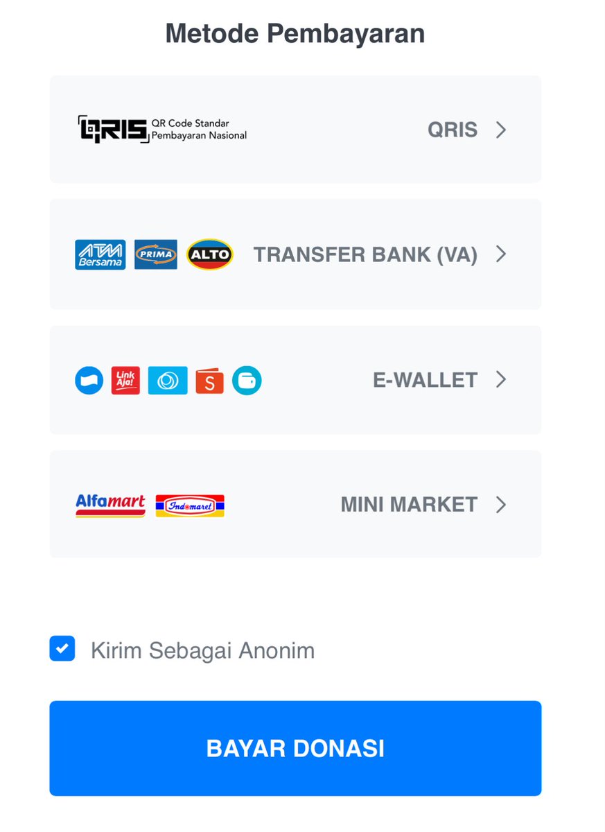KITA BISA DONASI DIMULAI DENGAN 10 RIBU GUYSSS, plus ini metode pembayarannya lengkap dari qris, e wallet, otherss‼️‼️‼️🌷🌷