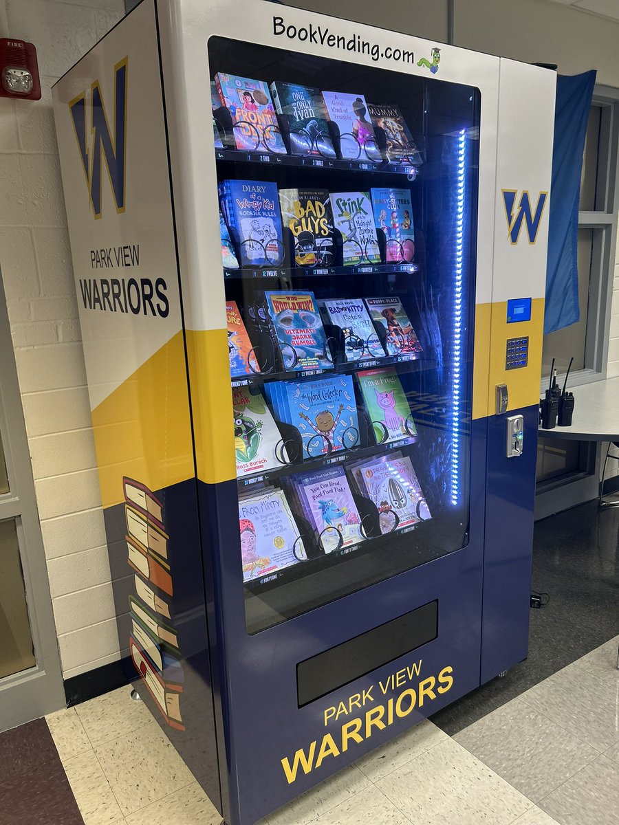 Huge thanks to our Morton Grove SD 70  PTO for the new book machine! 📚💙💛 Our kids are going to love it! 

#inspire70 #PTO #ReadersAreLeaders