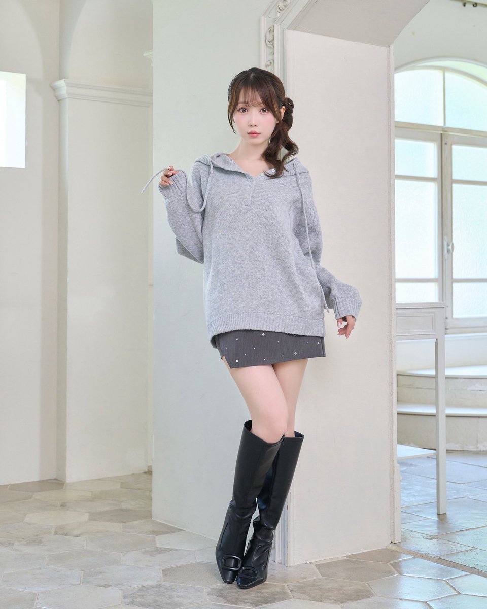 Rosemuse Wrap around skirt pants チャコール Wrap around skirt