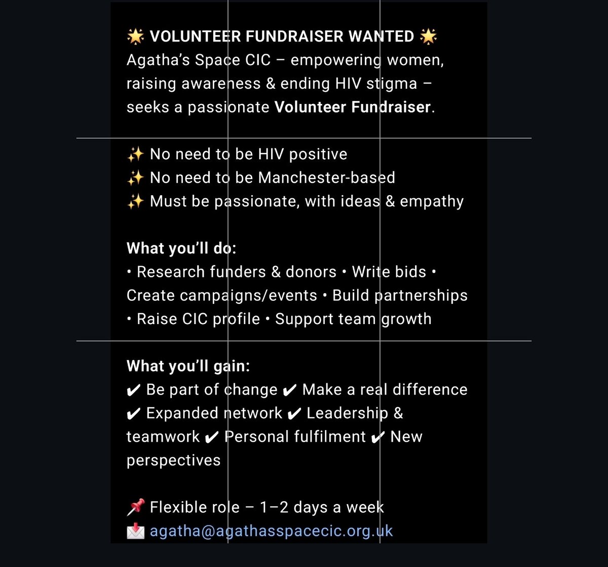 We are lookong for a passionate  and dedicated fundraising volunteer to help us grow our vision.  Please get intouch if you are interested to join our small  but growing team.