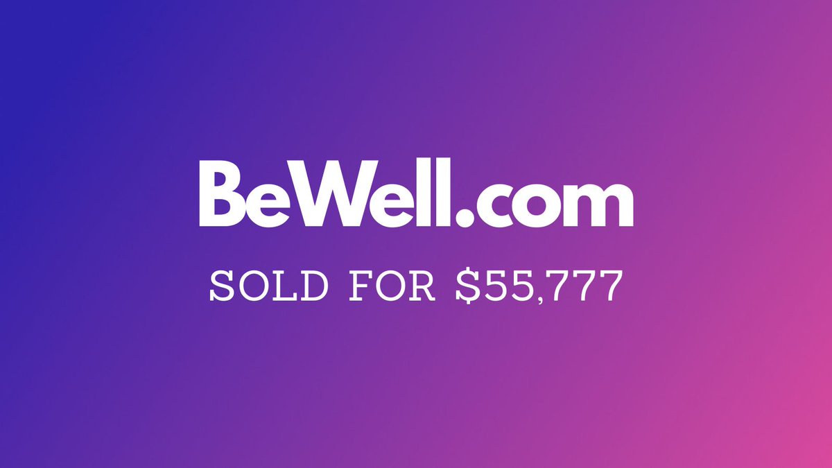 Yesterday saw $565k in domain name sales including:

$55,777 BeWell․com
$26,369 USD․org
$9,870 TalentBlocks․com
$9,788 VerifiedSeller․com
$9,400 LawCollect․com

Full list 👉 namebio.com/daily

#Domains