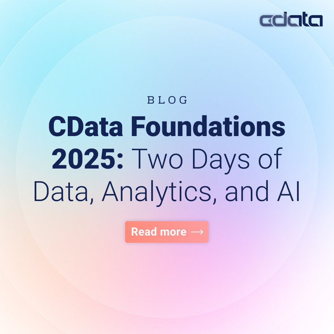 cdatasoftware's tweet image. 👀 Want your data stack AI-ready?
CData Foundations 2025 goes beyond theory—hear how orgs are reducing manual work + connecting systems for impact: bit.ly/4mCJQeb
#Analytics #DataOps #CDataFoundations #CData