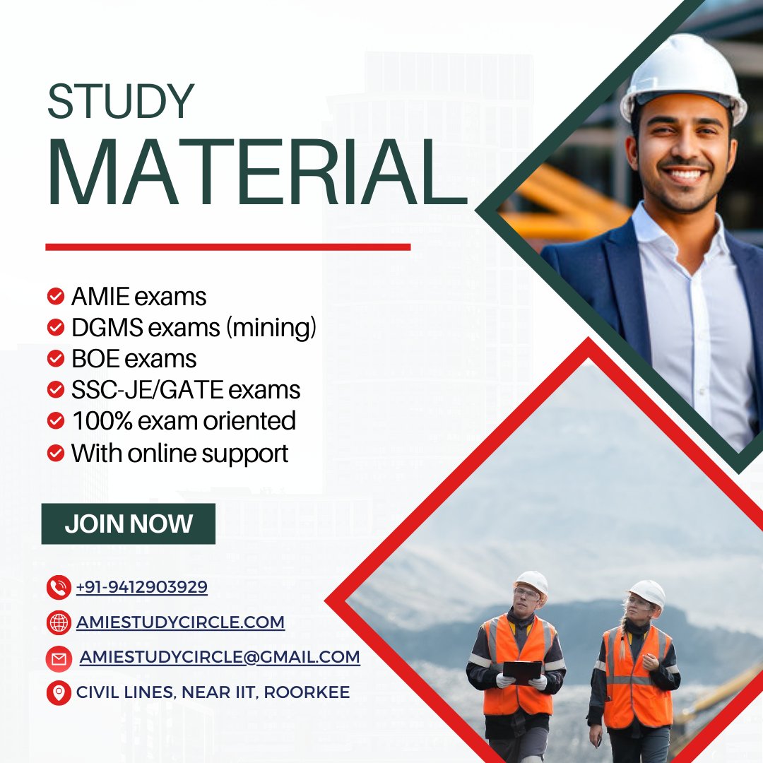 amiestudycircle's tweet image. 🚀 Ready to ace your engineering exams? Don’t worry, we won’t let you “draw” a blank! 😊 Check out our prep courses for everything you need, from pricing to free samples! Start your journey here: amiestudycircle.com 📚💡 #EngineeringExams #StudySmart