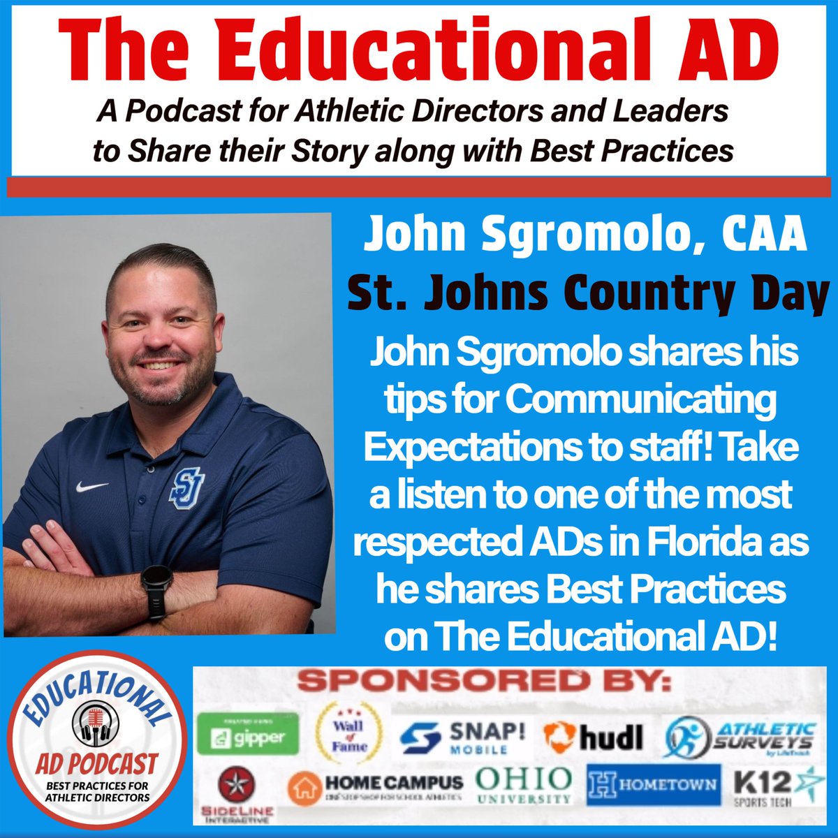 Jake von Scherrer, CMAA The Educational AD Podcast (@jakestouchdown) on Twitter photo John Sgromolo, CAA shares this week's TOOLBOX EXTRA on The Educational AD!
open.spotify.com/episode/2xWZwY…
<a href="/coach_ad/">Coach & AD Magazine</a> <a href="/CoachSgromolo/">John Sgromolo, CAA</a> <a href="/FHSAA/">FHSAA</a> <a href="/AD__insider/">Athletic Director Insider</a> <a href="/sjcds/">St Johns Country Day School</a> <a href="/sjcdsathletics/">St. Johns Country Day School Athletics</a> <a href="/GADACOACHES/">GADA</a> <a href="/ArkHSADs/">AHSAAA</a> <a href="/ohioiaaa/">OIAAA</a> <a href="/IllinoisAD/">IADA</a> <a href="/IIAAA3/">IIAAA</a> <a href="/MIAA033/">MIAA</a> <a href="/IOWAHSADA/">IHSADA</a> <a href="/MIAAAADs/">MIAAA</a> <a href="/MIAAAMO1/">MIAAAMO</a> <a href="/OfficialTHSADA/">THSADA</a> John Sgromolo, CAA shares this week's TOOLBOX EXTRA on The Educational AD!
open.spotify.com/episode/2xWZwY…
<a href="/coach_ad/">Coach & AD Magazine</a> <a href="/CoachSgromolo/">John Sgromolo, CAA</a> <a href="/FHSAA/">FHSAA</a> <a href="/AD__insider/">Athletic Director Insider</a> <a href="/sjcds/">St Johns Country Day School</a> <a href="/sjcdsathletics/">St. Johns Country Day School Athletics</a> <a href="/GADACOACHES/">GADA</a> <a href="/ArkHSADs/">AHSAAA</a> <a href="/ohioiaaa/">OIAAA</a> <a href="/IllinoisAD/">IADA</a> <a href="/IIAAA3/">IIAAA</a> <a href="/MIAA033/">MIAA</a> <a href="/IOWAHSADA/">IHSADA</a> <a href="/MIAAAADs/">MIAAA</a> <a href="/MIAAAMO1/">MIAAAMO</a> <a href="/OfficialTHSADA/">THSADA</a>