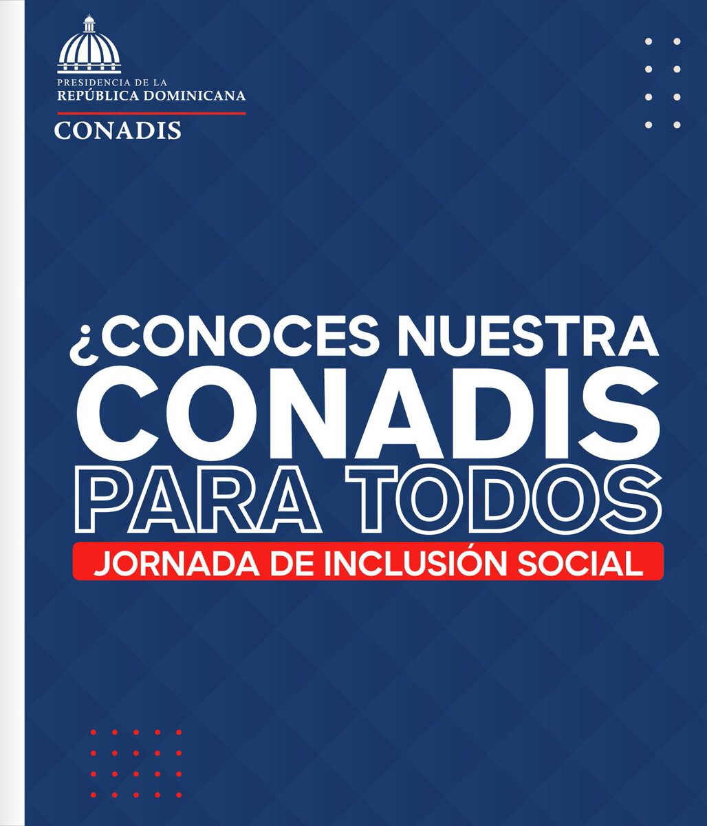 ConadisRD's tweet image. Las Jornadas de Inclusión Social CONADIS para Todos siguen llevando servicios, orientación y oportunidades a las personas con discapacidad y sus familias en todo el país.

👀 ¿Adivinas en qué provincia estaremos muy pronto?

#ConadisParaTodos #InclusiónRD #ConadisConTodos