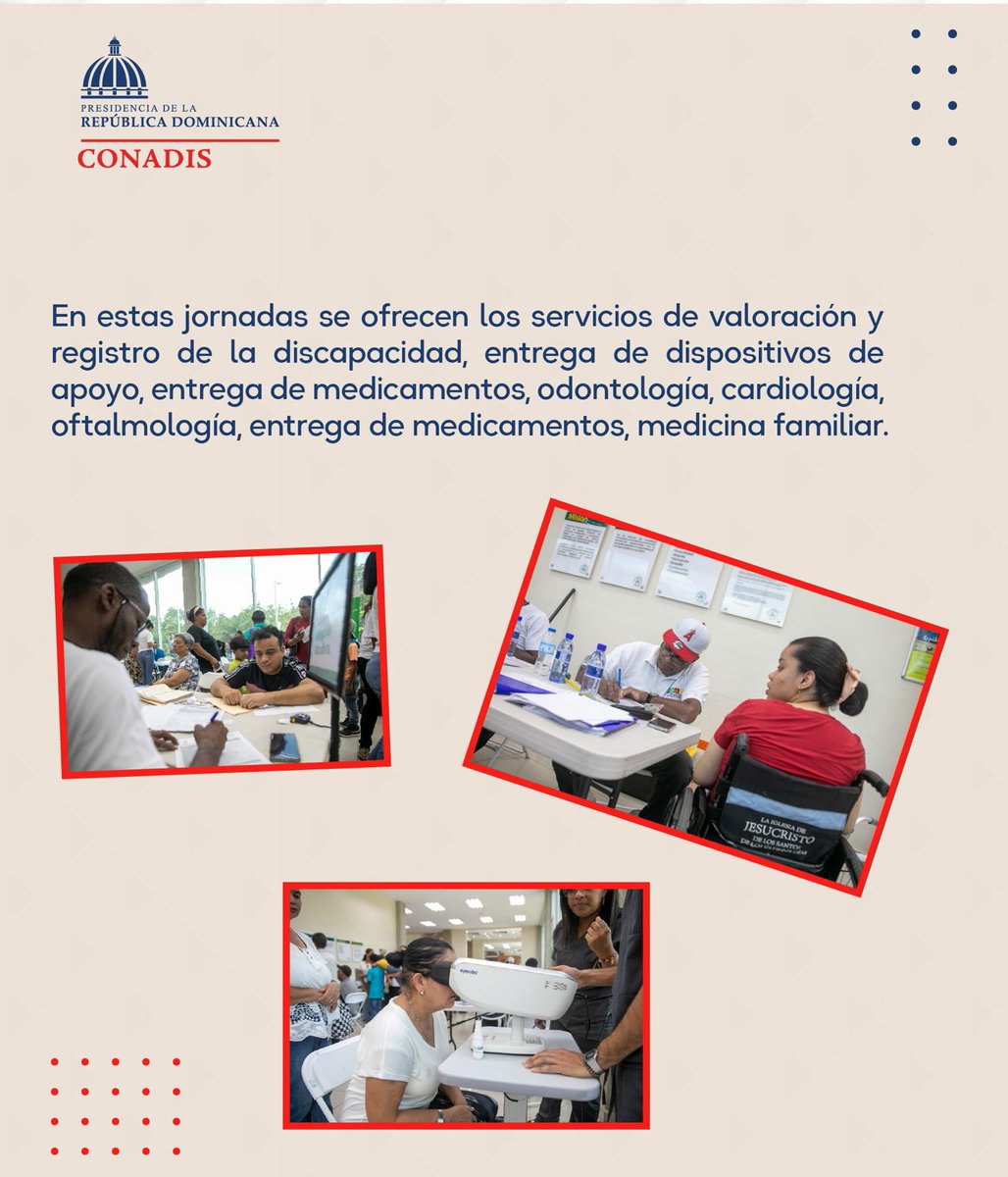 ConadisRD's tweet image. Las Jornadas de Inclusión Social CONADIS para Todos siguen llevando servicios, orientación y oportunidades a las personas con discapacidad y sus familias en todo el país.

👀 ¿Adivinas en qué provincia estaremos muy pronto?

#ConadisParaTodos #InclusiónRD #ConadisConTodos
