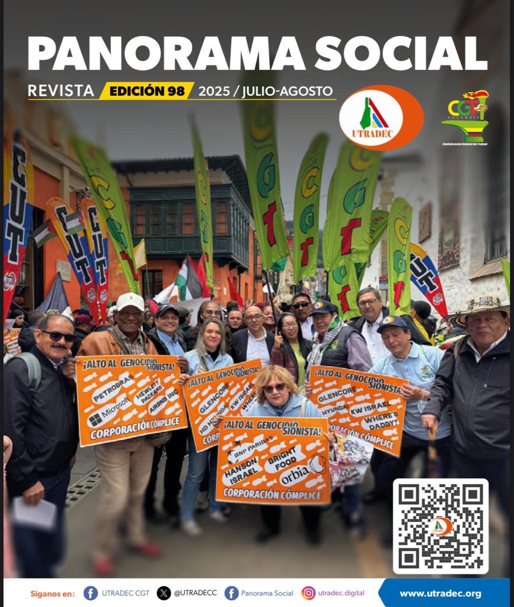 Hoy, nueva edición 98 de Panorama Social Jul-Ago 2025

✊ Negociaciones colectivas y acuerdos históricos
⚖️ Avances en justicia y educación
🤝 Acuerdo territorial en Cali
🌍 Solidaridad con Palestina
📚 Especial: 13 años de negociación estatal

📰 Léela 👉 calameo.com/read/007343556…