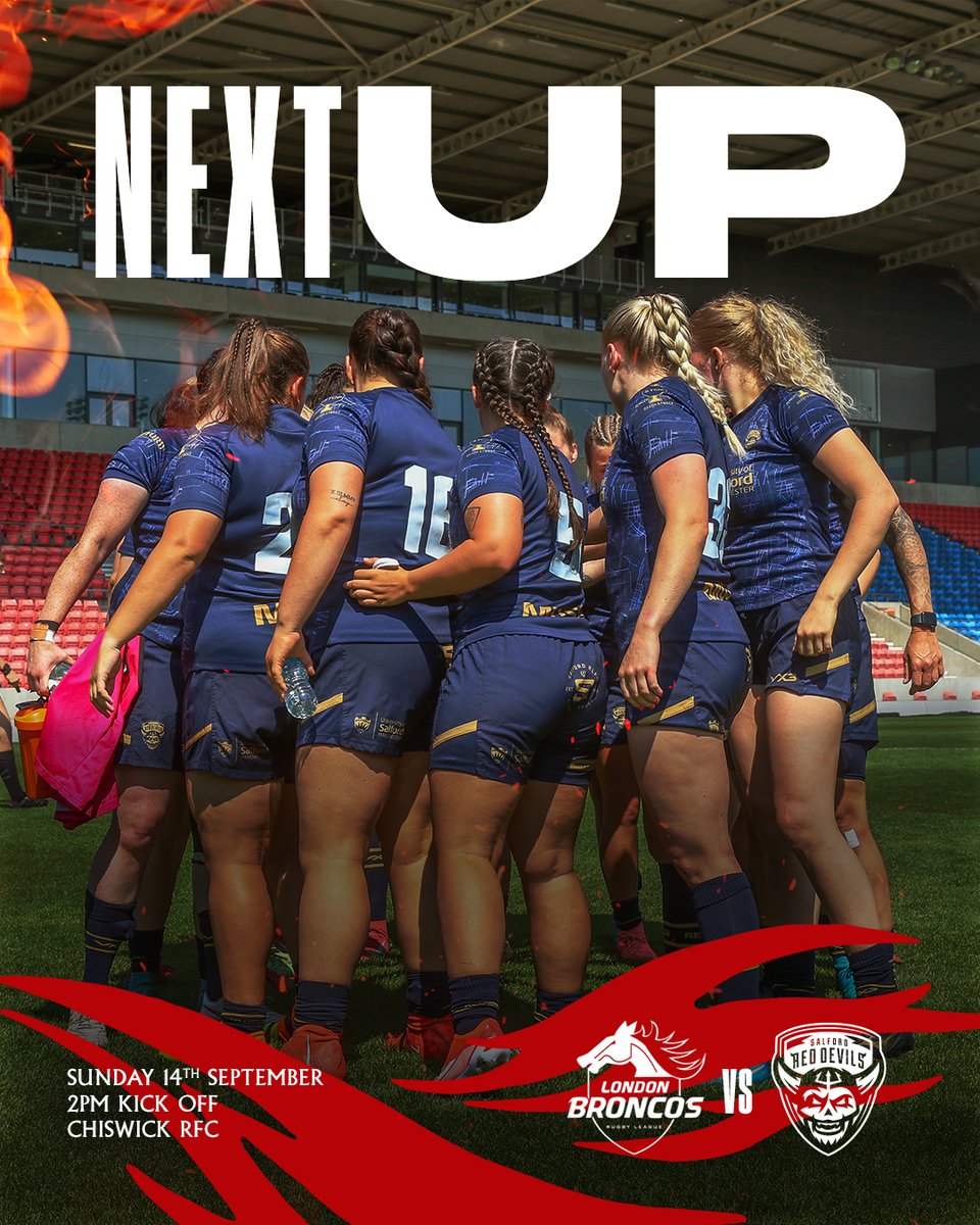 𝗣𝗟𝗔𝗬𝗢𝗙𝗙 𝗦𝗘𝗠𝗜-𝗙𝗜𝗡𝗔𝗟 𝗖𝗢𝗡𝗙𝗜𝗥𝗠𝗘𝗗! ✅

🆚 <a href="/BroncosWomen/">London Broncos Women</a> 
📆 Sunday 14th September 
🏟️ Chiswick RFC
⏰ 2pm

What a journey so far this season - let's make some more memories! 🙌