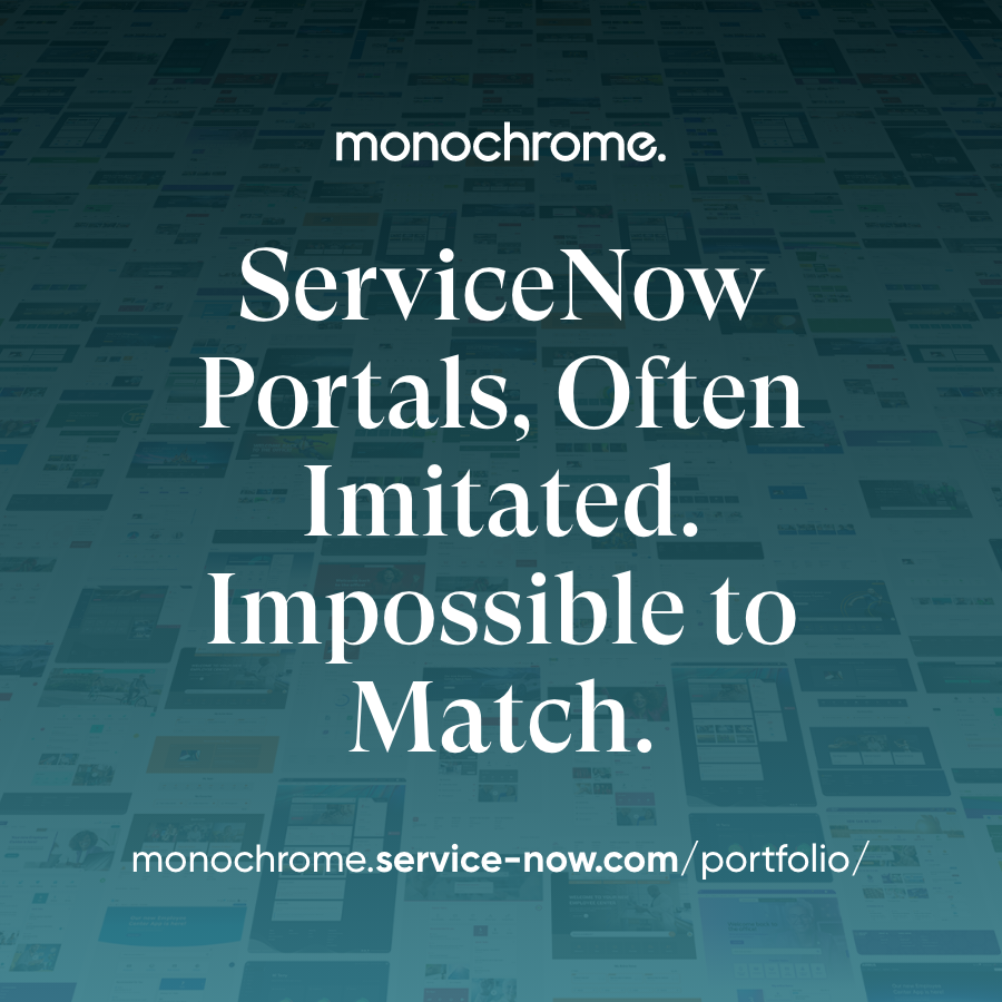 monochromeUK's tweet photo. No filters. No templates. Just stunning UX, tailored to your business.

Dive into the work that’s changing what people expect from ServiceNow.

https://t.co/twkIbHZ0Xo

#ServiceNow #ServiceNowUX #EmployeeCenterExamples #ServiceNowExamples https://t.co/VcmkMYTL3k