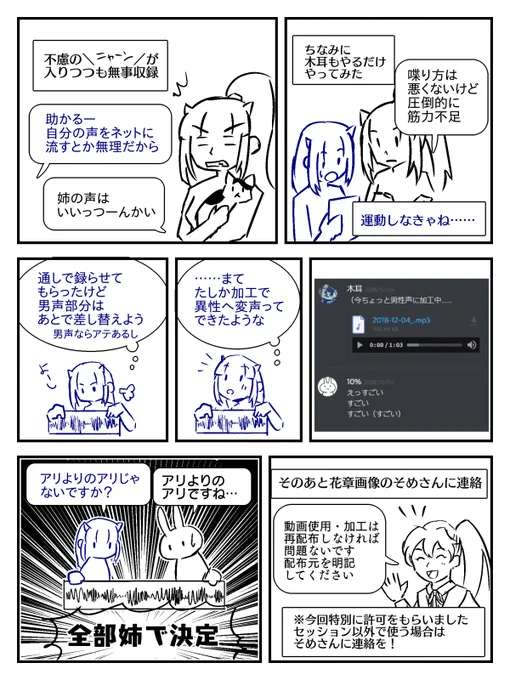 @kurage35_trpg ちなみにこれの話っすよ

ピッチとフォルマントを50～20%くらい下げるかんじですね。やりやすい・やりにくい声質があるので、うまくできない声の人もいます。 