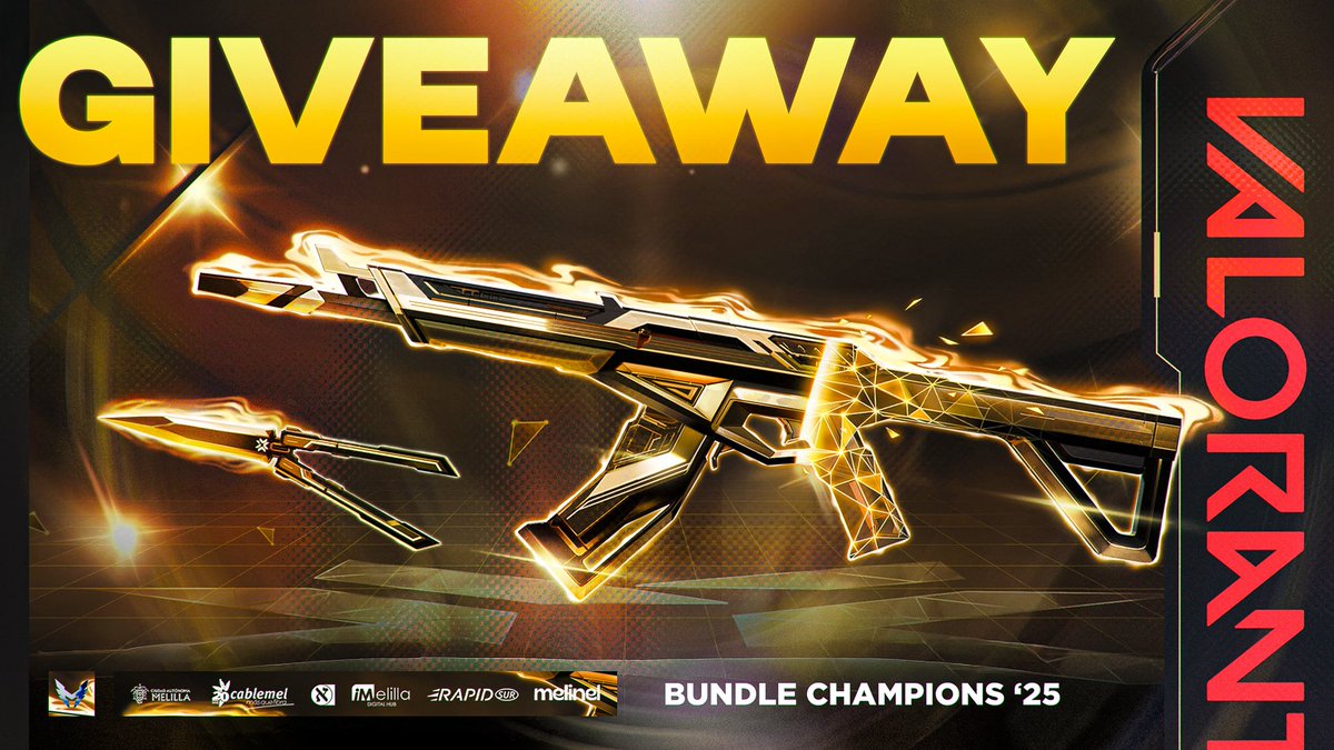 Melilla Titans (@melillatitans) on Twitter photo 🎁CHAMPIONS '25 BUNDLE GIVEAWAY🎁
1️⃣ Follow <a href="/MelillaTitans/">Melilla Titans</a>
2️⃣ Like + RT this tweet
3️⃣ Tag 2 friends
📆The winner will be picked on September 20th, good luck!🍀🩵
#VALORANT | #WeAreTitans | #iMelillaDigitalHub 🎁CHAMPIONS '25 BUNDLE GIVEAWAY🎁
1️⃣ Follow <a href="/MelillaTitans/">Melilla Titans</a>
2️⃣ Like + RT this tweet
3️⃣ Tag 2 friends
📆The winner will be picked on September 20th, good luck!🍀🩵
#VALORANT | #WeAreTitans | #iMelillaDigitalHub