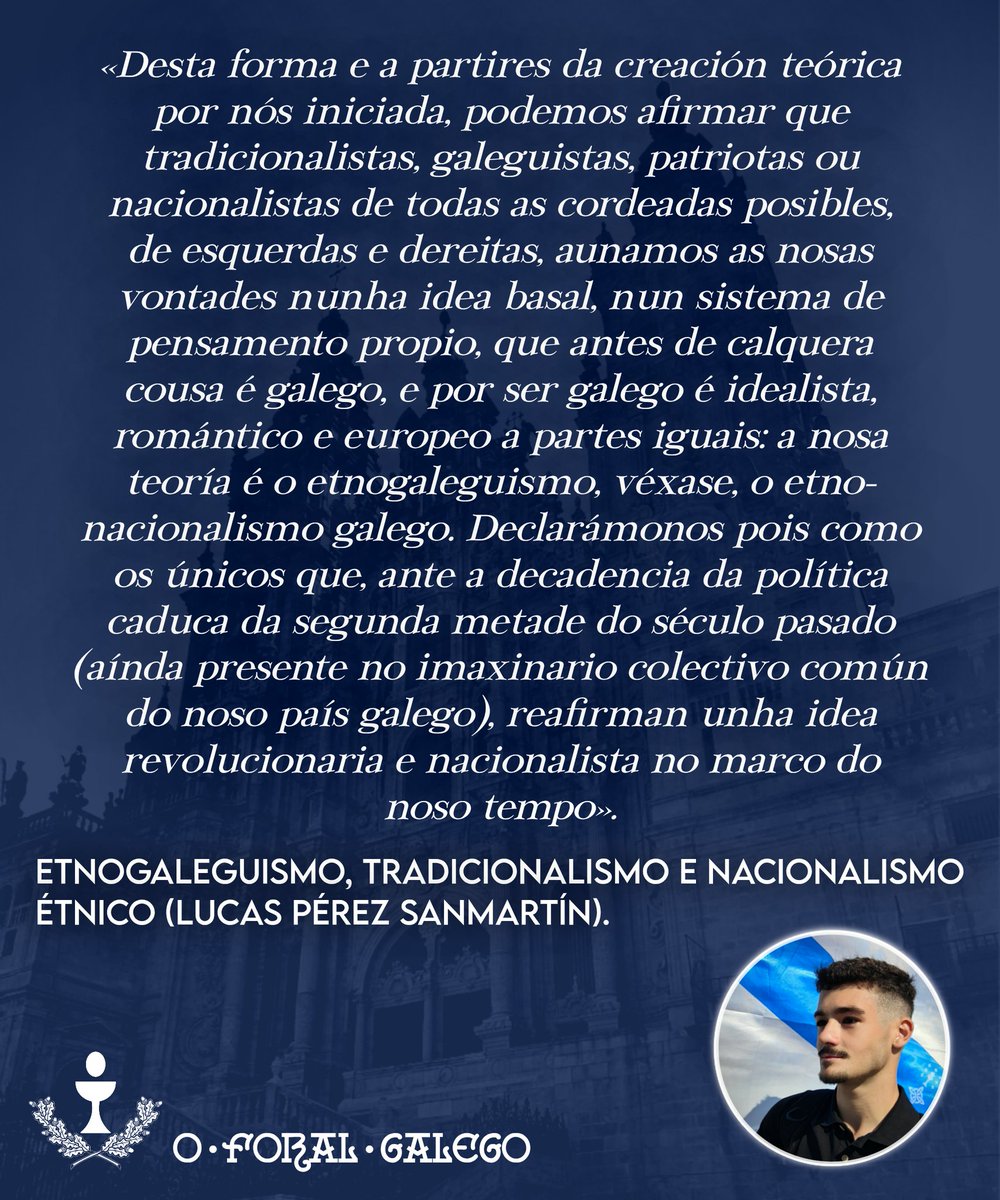 o_foral_galego's tweet image. «Etnogaleguismo, tradicionalismo e nacionalismo étnico». Por Lucas Pérez Sanmartín.

Podes ler o artigo no noso sitio:
oforalgalego.substack.com/p/etnogaleguis…
•
•
•
#etnogalelugismo #galicia #galiza #galeguismo #nacionalismo #tradicionalismo #actualidade #politica