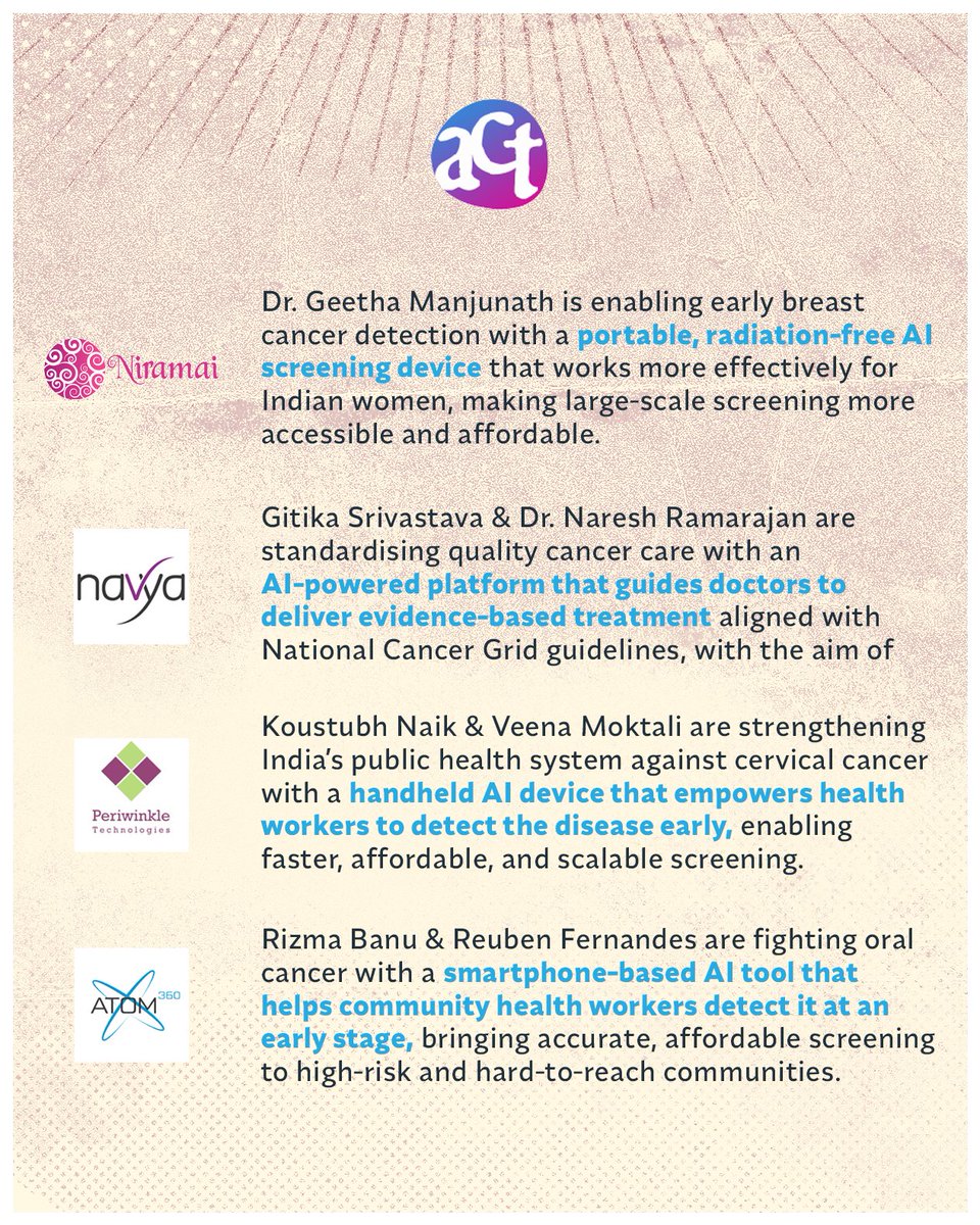 Too many lives are still lost to cancer in Bharat - not because it can’t be treated, but because early screening and affordable, standardised care remain out of reach.

That’s where mission-aligned founders step in. They’re building AI-powered tools to detect breast, cervical,