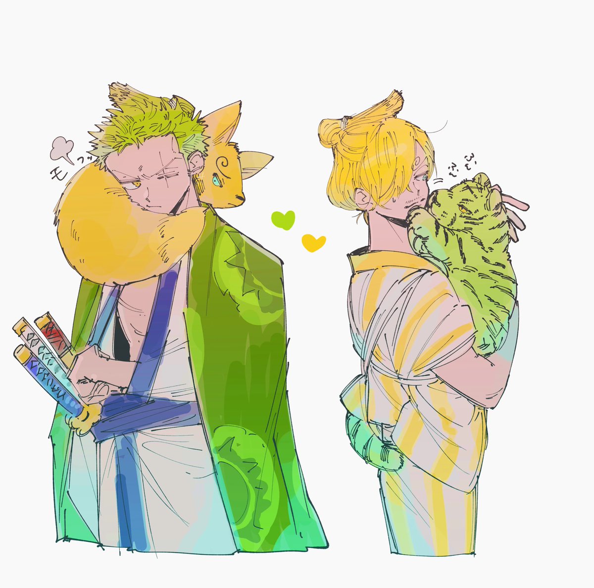 mmyy_mu's tweet image. ON⚓️PI🏴‍☠️C🌊
ゾ⚔️×サ🕒ジ
💚💙よろしくお願いします💚💙

#ひらいて赤ブー 
#酒とタバコと刀と料理