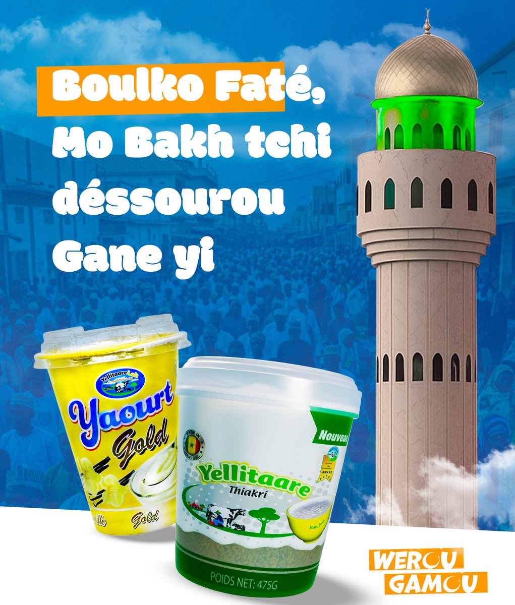 𝗧𝗵𝗶𝗮𝗸𝗿𝘆 𝗝𝗼𝗻𝗶 𝗝𝗼𝗻𝗶 ou 𝗬𝗮𝗼𝘂𝗿𝘁 𝗚𝗼𝗹𝗱, une explosion de saveurs traditionnelles dans chaque bouchée😋.
B𝐨u𝐥k𝐨 𝐅a𝐭é, 𝐌o B𝐚k𝐡 𝐭c𝐡i d𝐞́s𝐬o𝐮r𝐨u G𝐚n𝐞 𝐲i
Disponible et très pratique pour le Maouloud.
𝗚𝗮𝗺𝗼𝘂 𝗡𝗶𝘃𝗲𝗮𝘂...😎💯
#Yellitaare #gamou