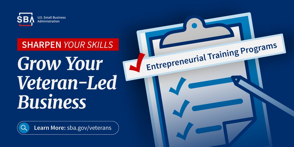 To all veteran entrepreneurs in the KC district: We're here to support your mission of business success. Connect with free training and resources to help you grow. 🇺🇸 #VeteranOwned #KCMO sba.gov/veterans